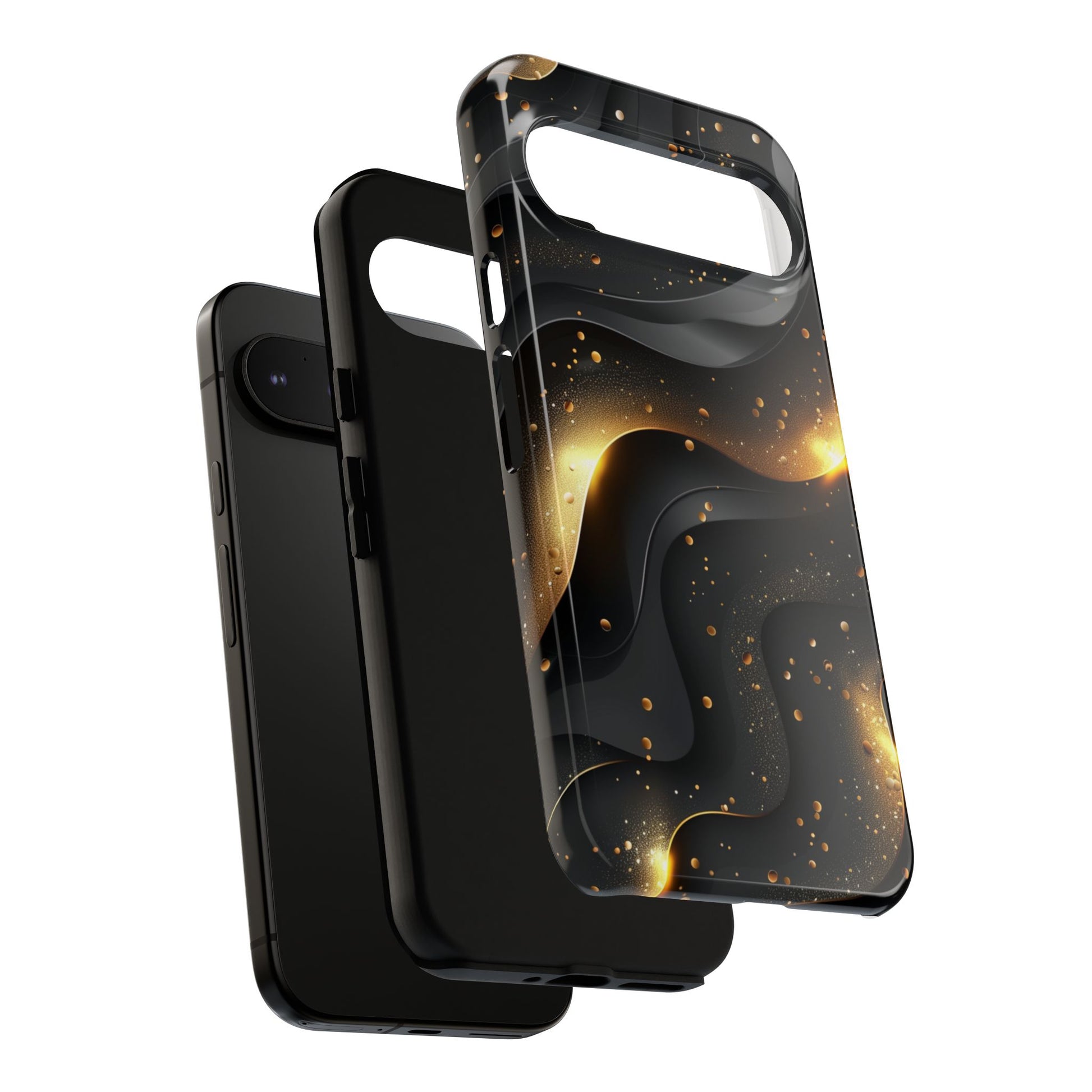 Black Gold Minimalist Waves Cover Phone Case