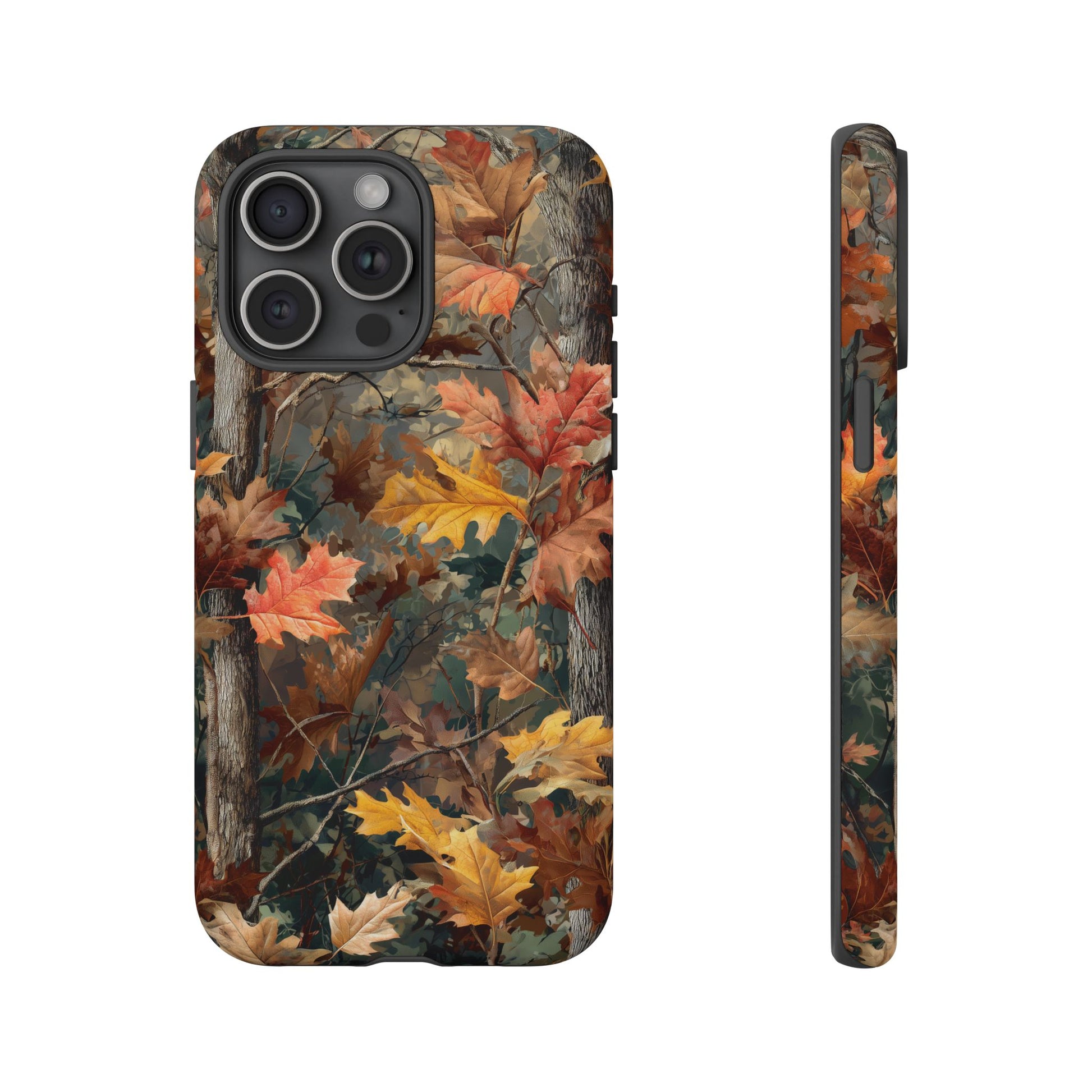 Autumn Forest Camouflage Orange Brown Leaves