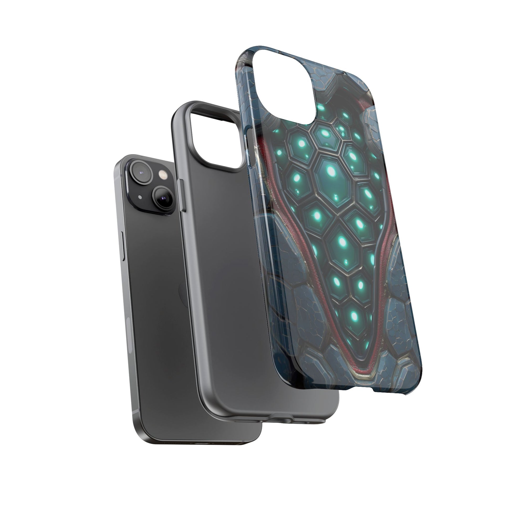 Alien Tech Hex Teal Gray Armor