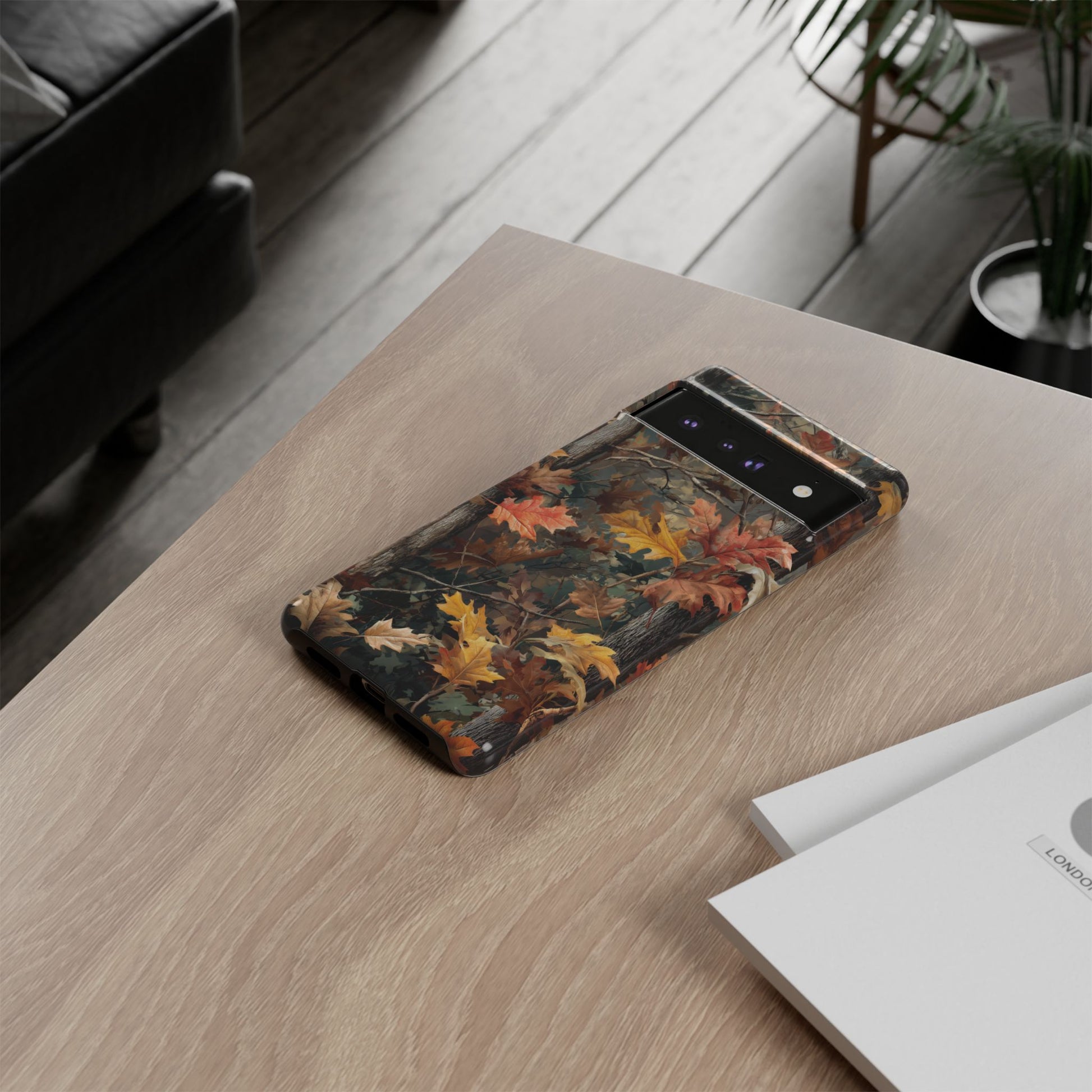 Autumn Forest Camouflage Orange Brown Leaves