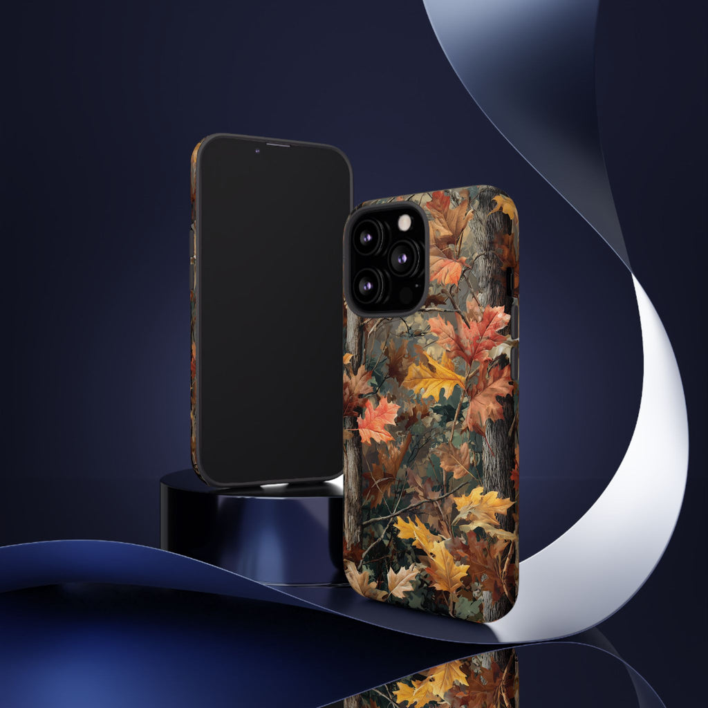 Autumn Forest Camouflage Orange Brown Leaves