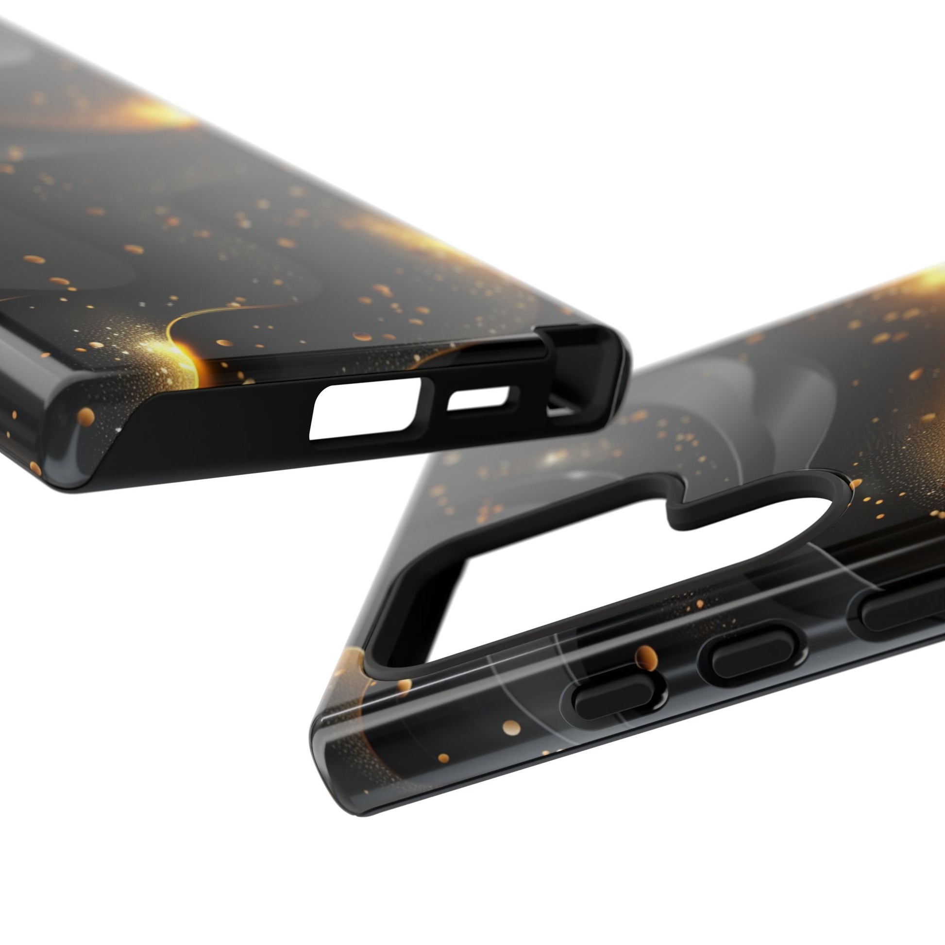 Black Gold Minimalist Waves Cover Phone Case