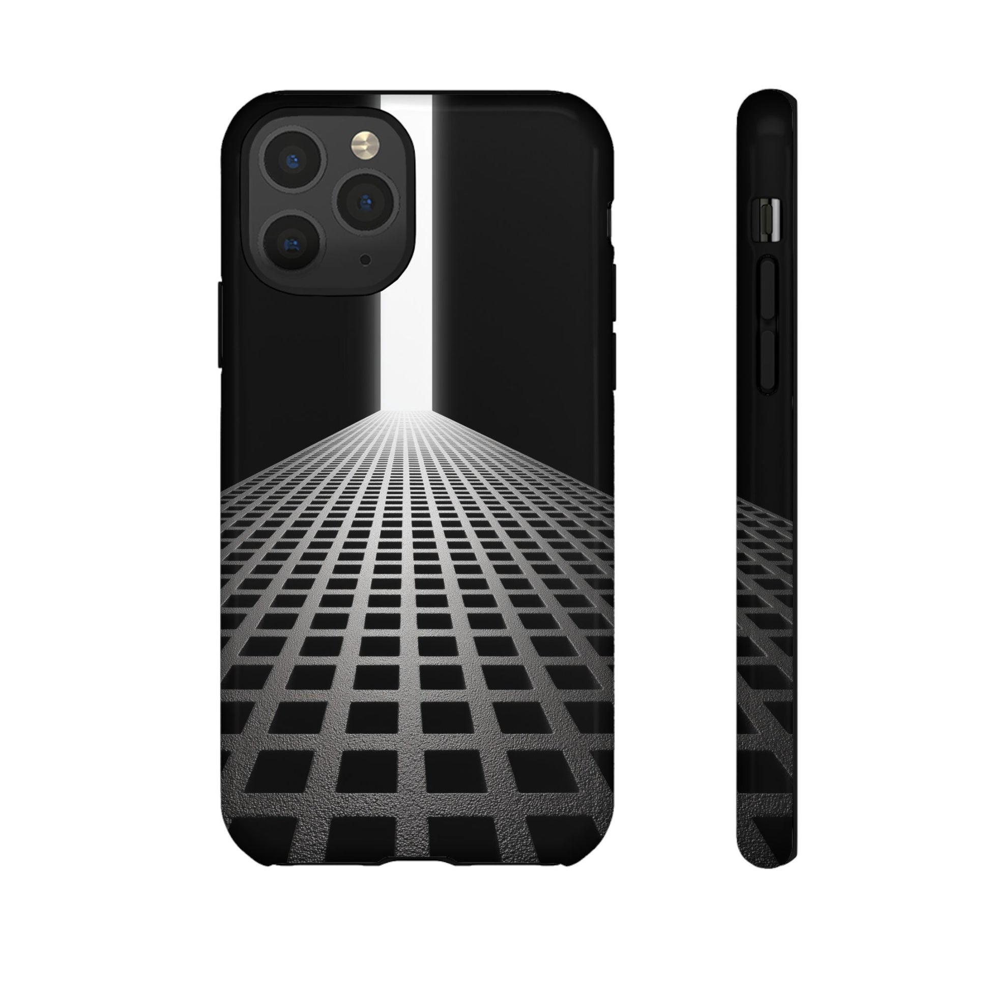 Black Gray Minimalist Grid Surreal Building Pathway
