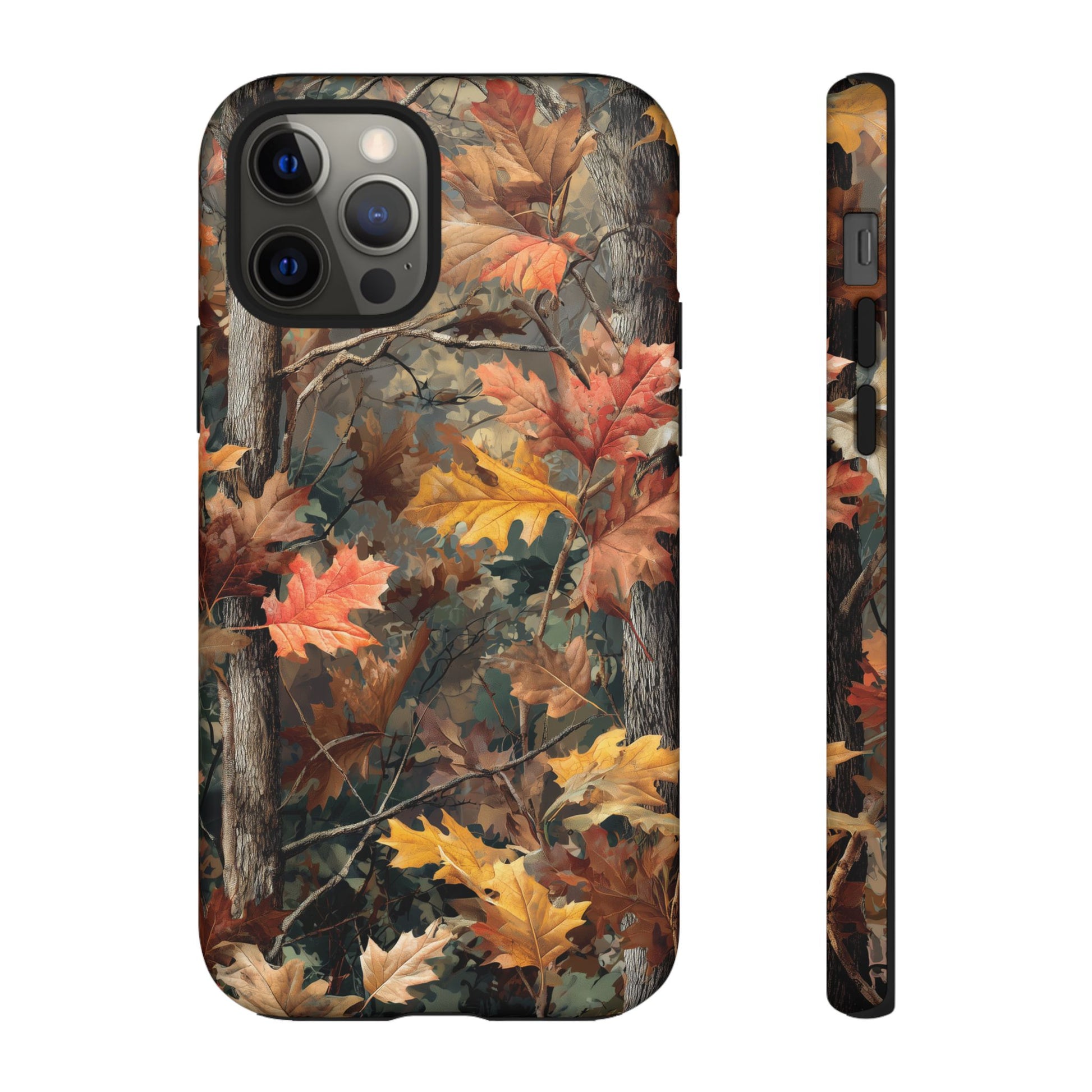 Autumn Forest Camouflage Orange Brown Leaves