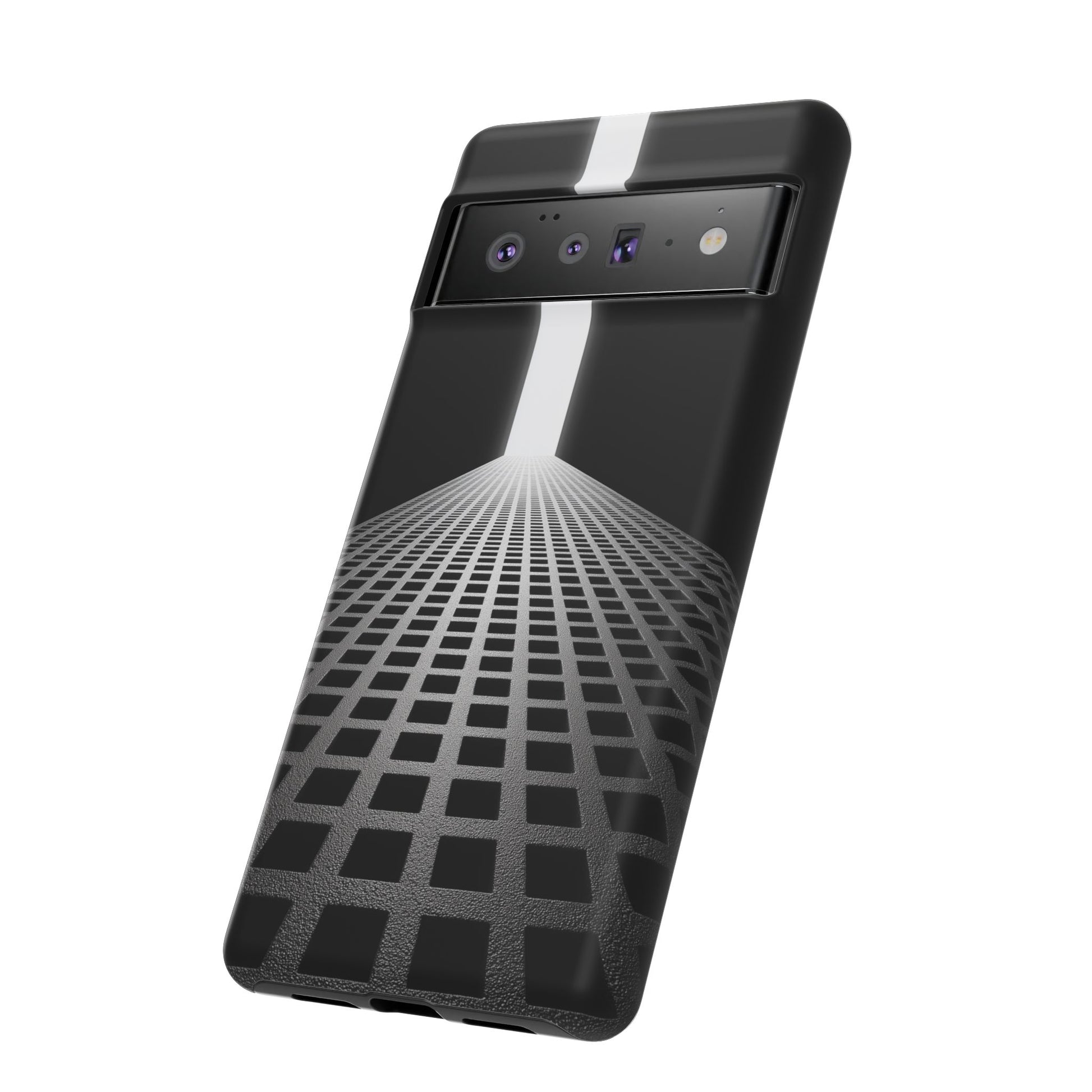 Black Gray Minimalist Grid Surreal Building Pathway