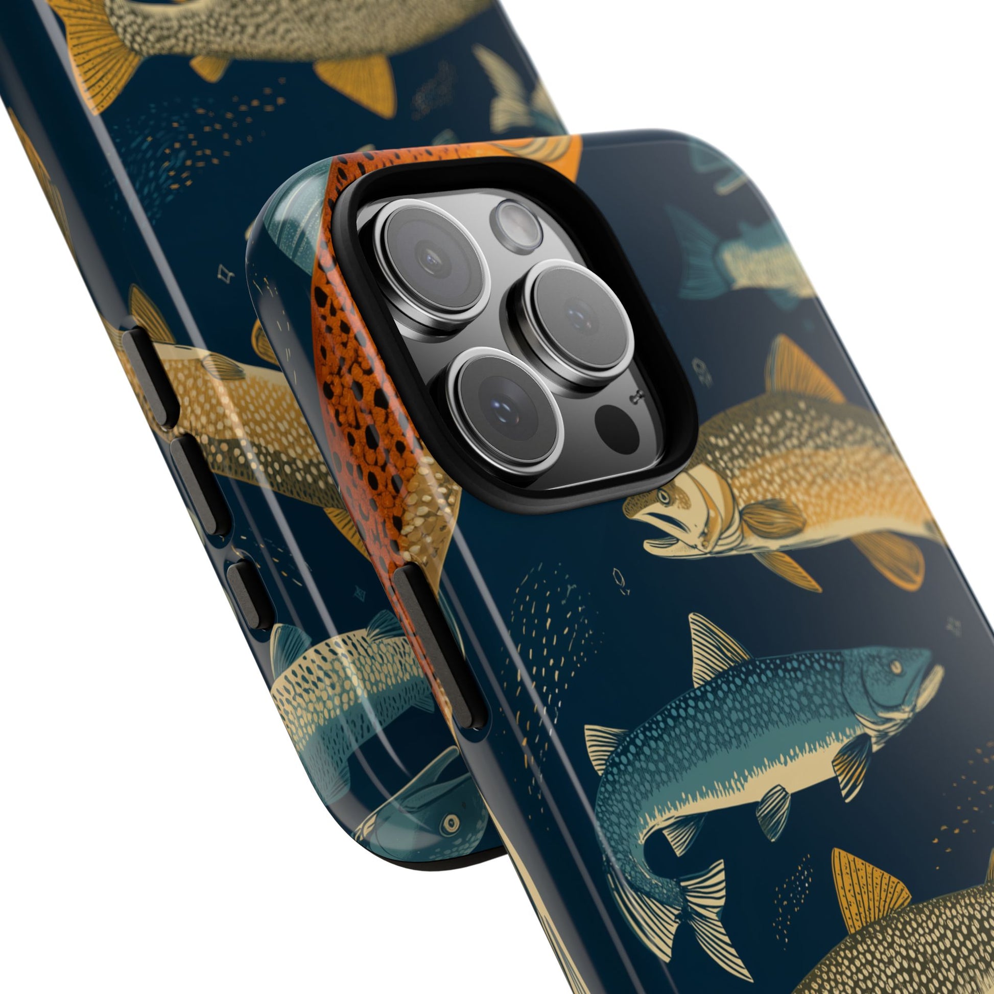 Abstract Fish Salmon Fishing Pattern