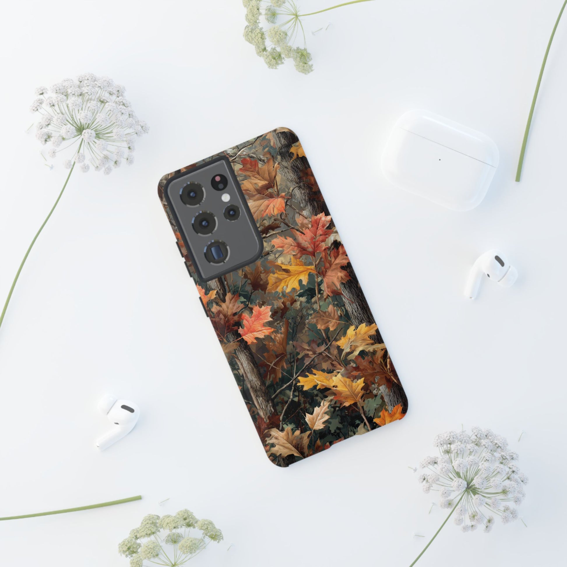 Autumn Forest Camouflage Orange Brown Leaves