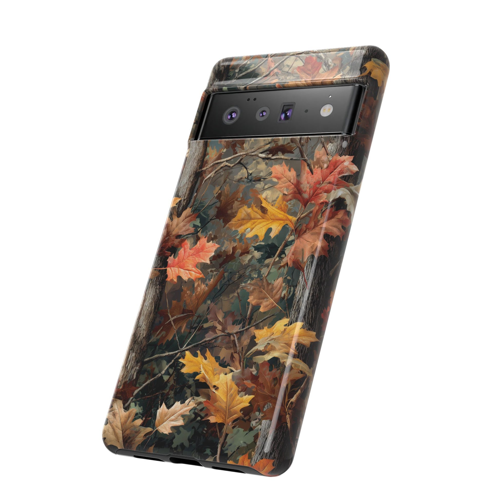 Autumn Forest Camouflage Orange Brown Leaves