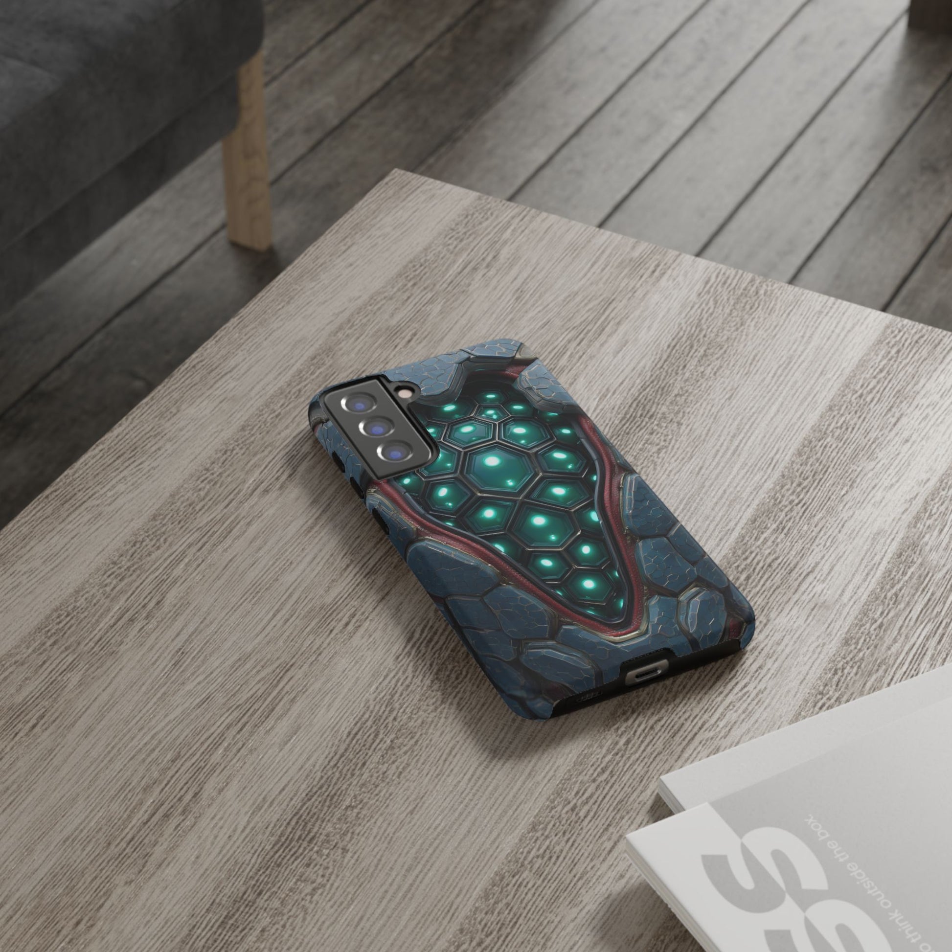 Alien Tech Hex Teal Gray Armor