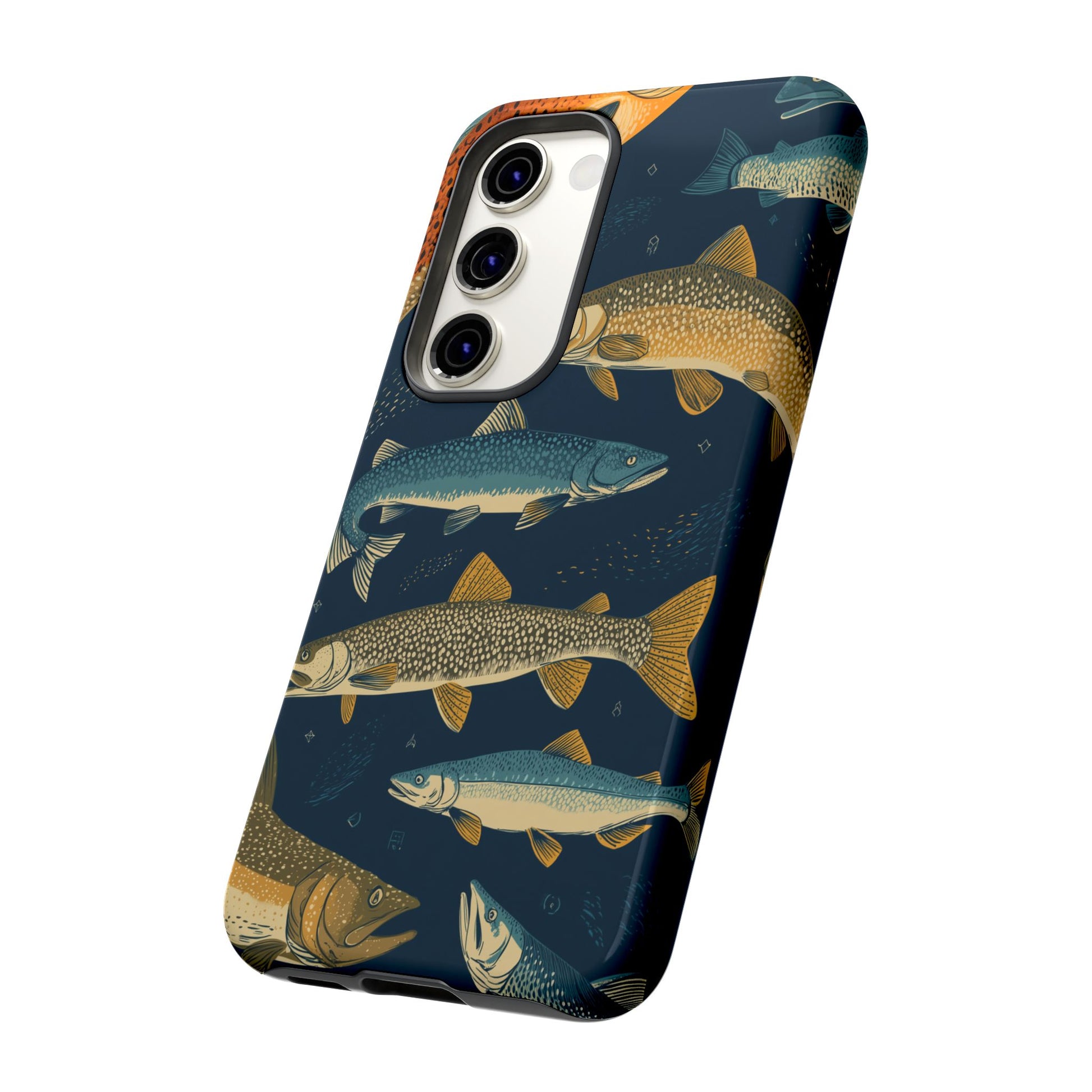 Abstract Fish Salmon Fishing Pattern