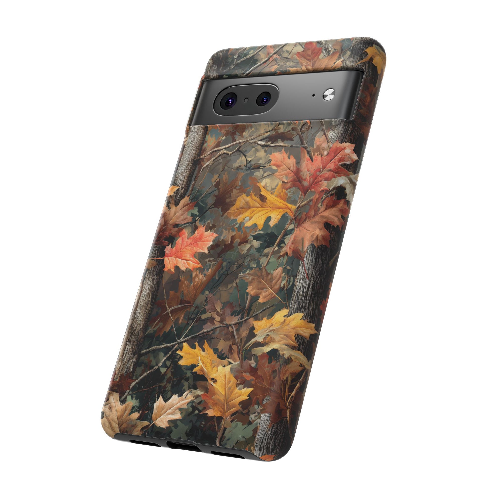 Autumn Forest Camouflage Orange Brown Leaves