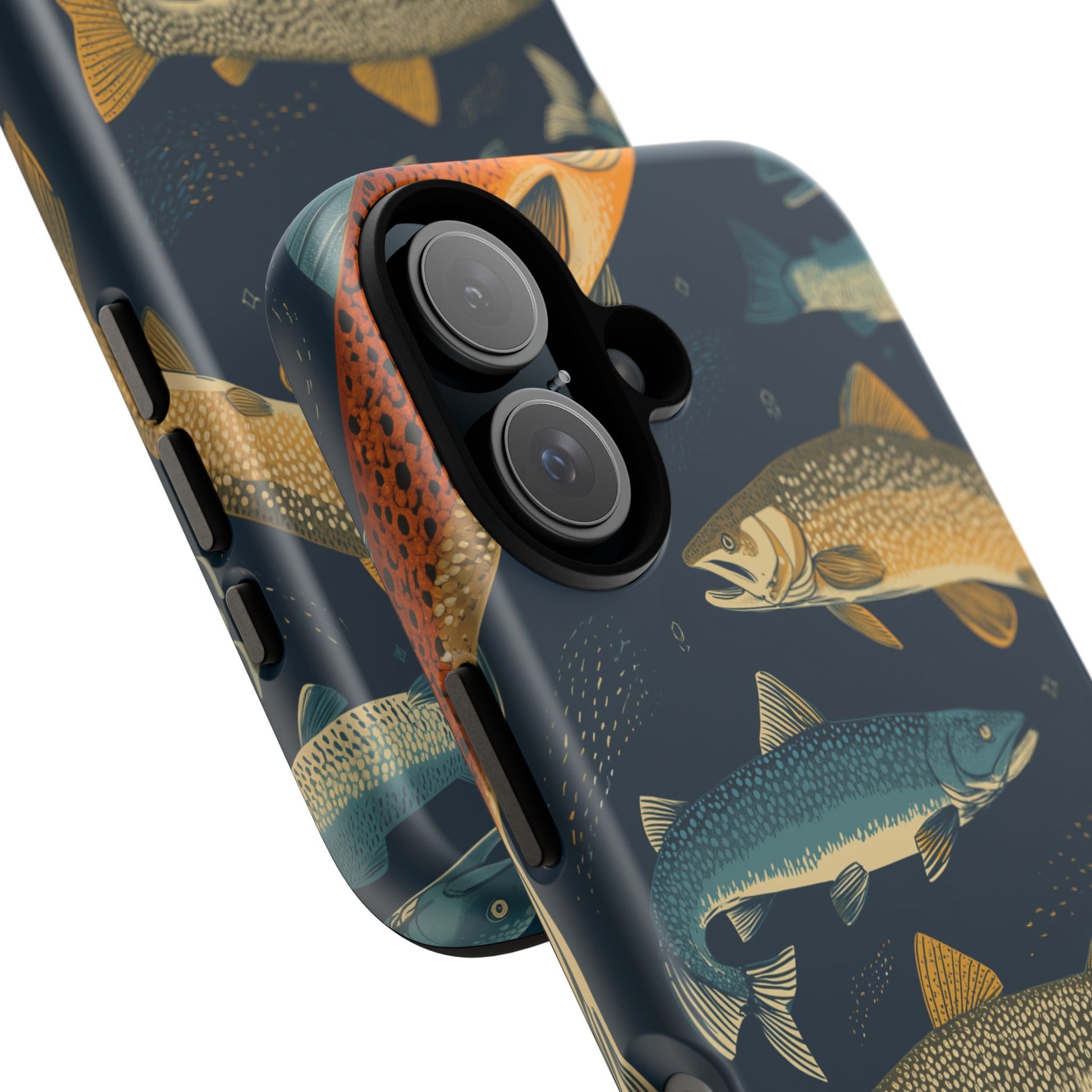 Abstract Fish Salmon Fishing Pattern