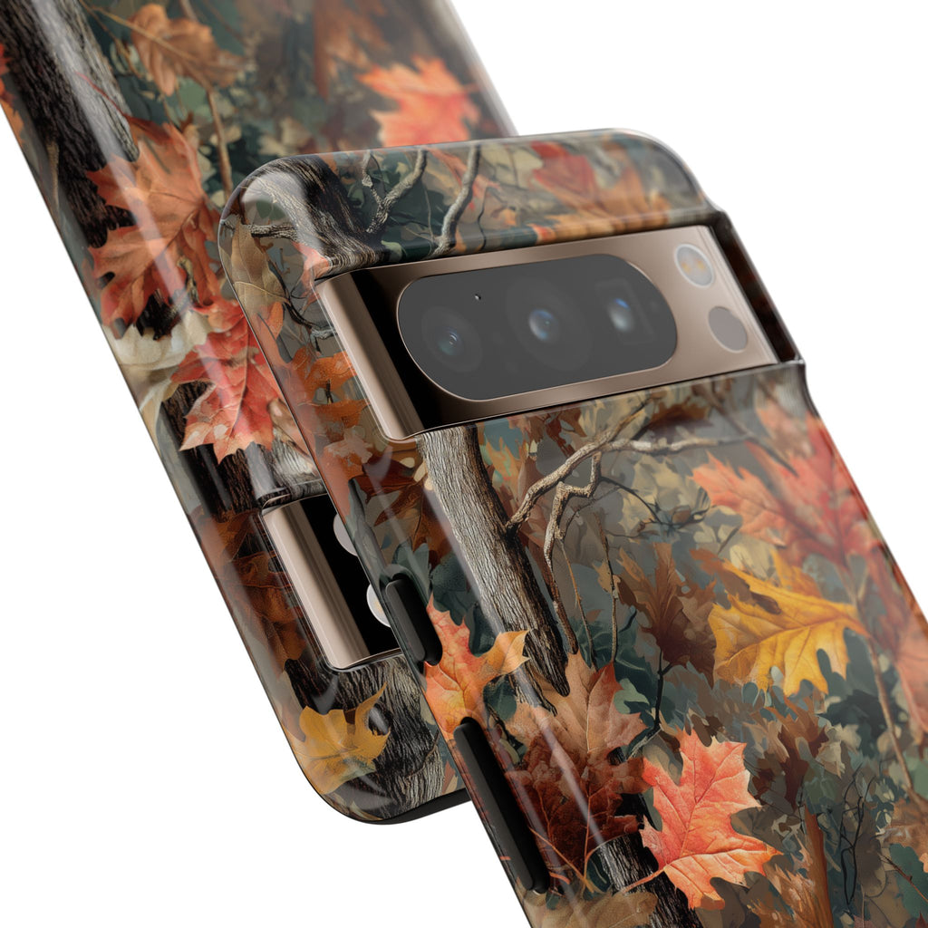 Autumn Forest Camouflage Orange Brown Leaves