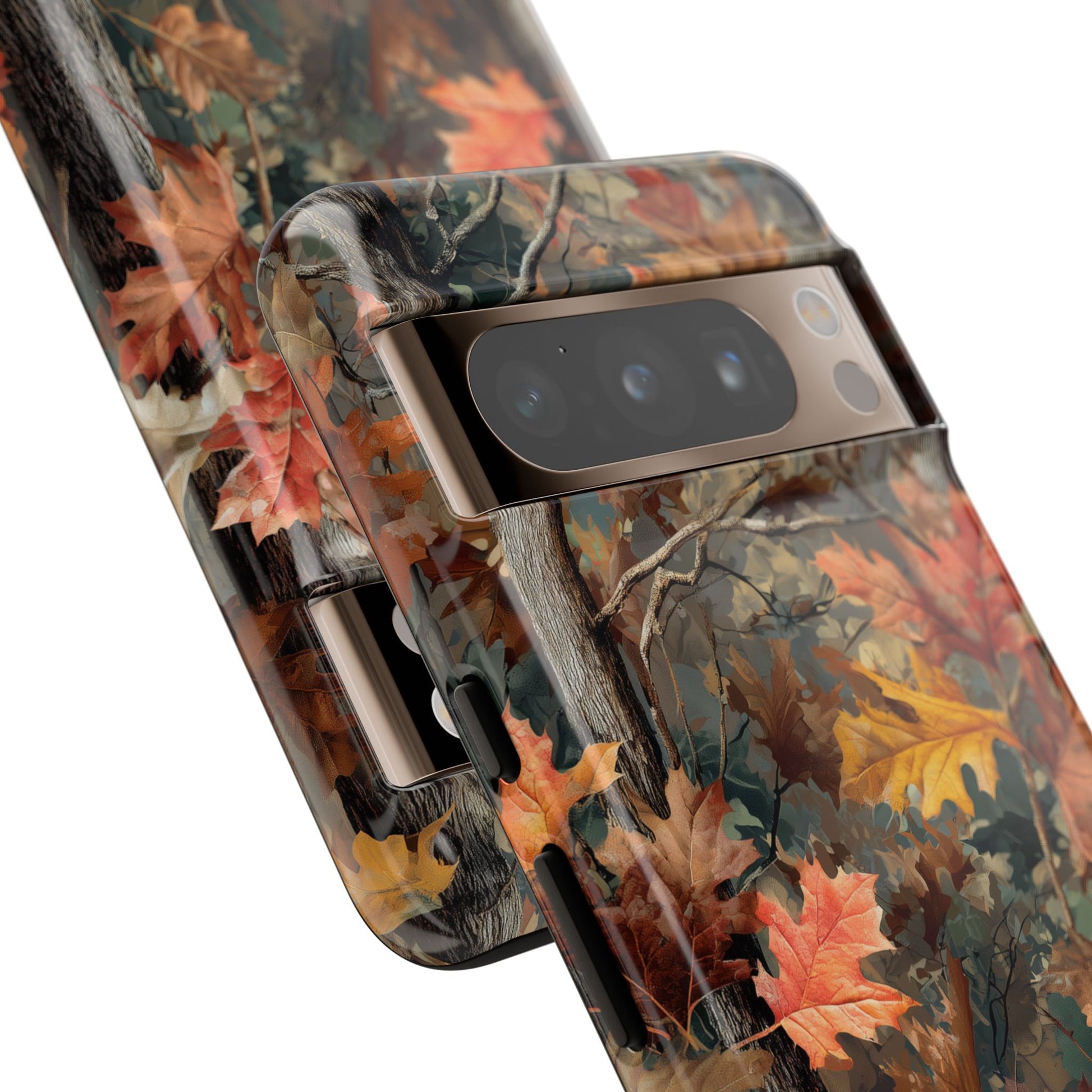 Autumn Forest Camouflage Orange Brown Leaves
