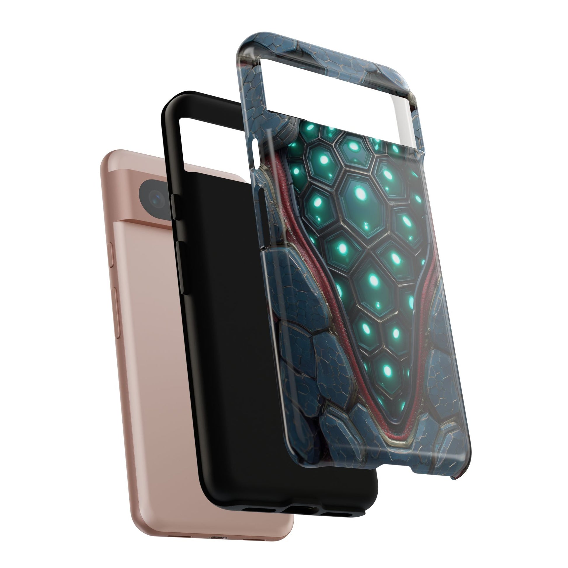 Alien Tech Hex Teal Gray Armor