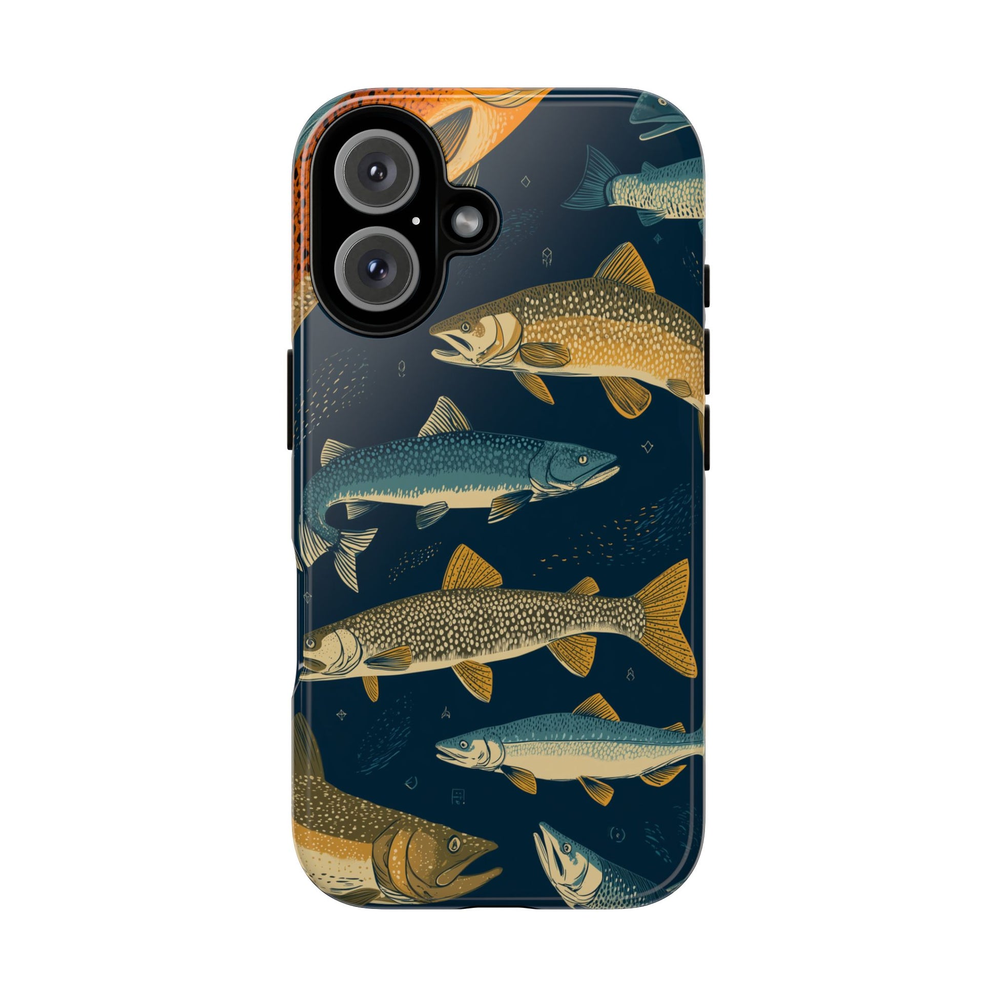 Abstract Fish Salmon Fishing Pattern