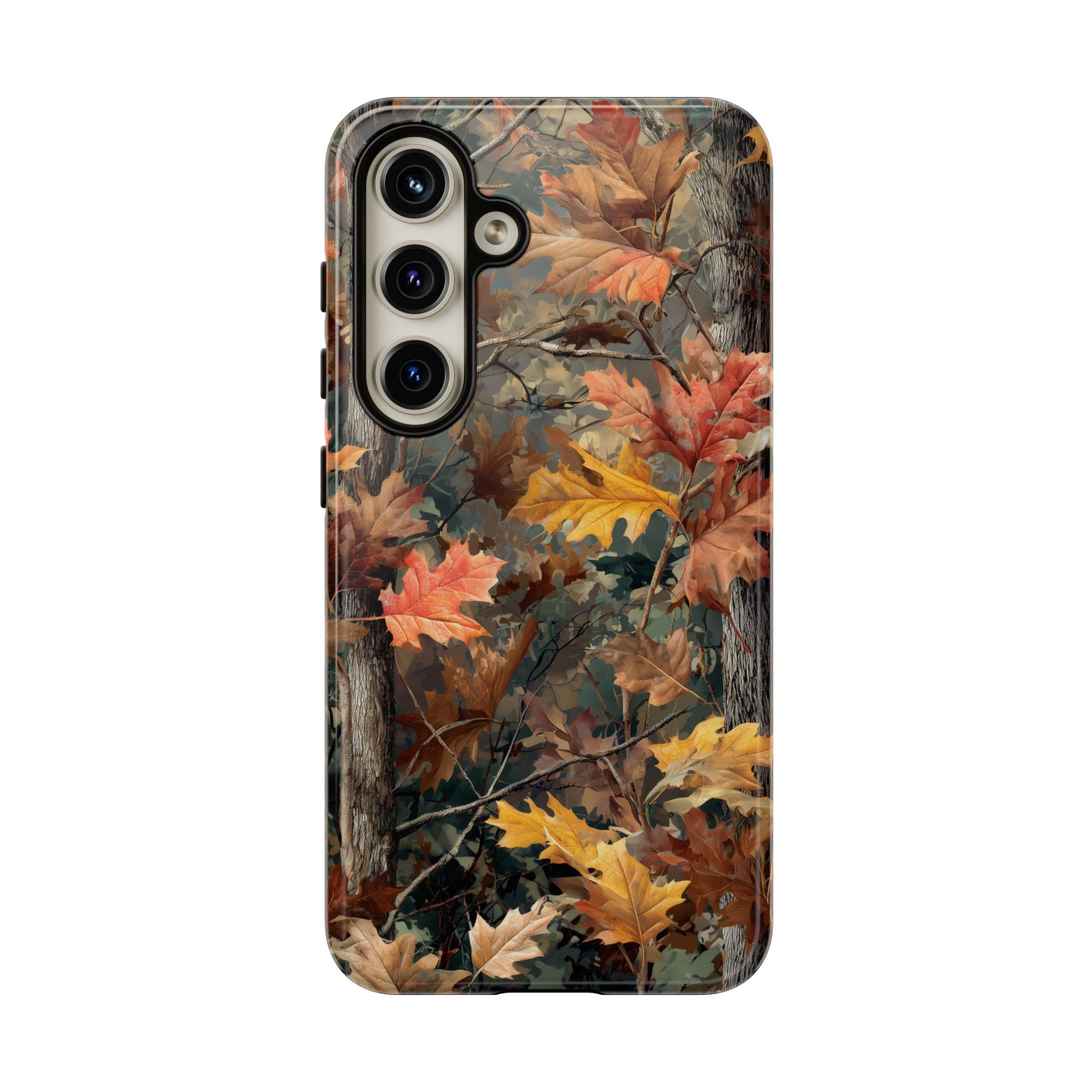 Autumn Forest Camouflage Orange Brown Leaves