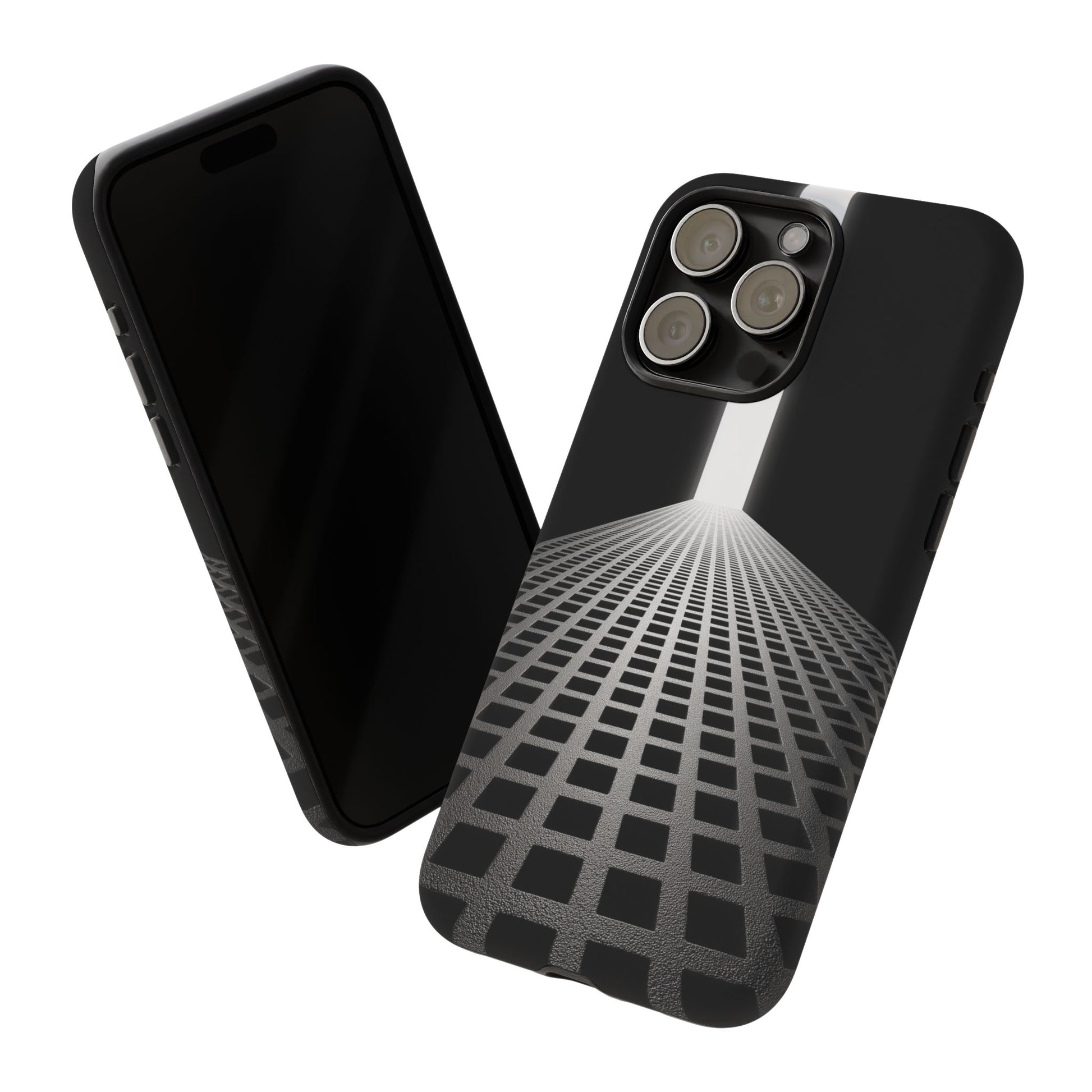Black Gray Minimalist Grid Surreal Building Pathway