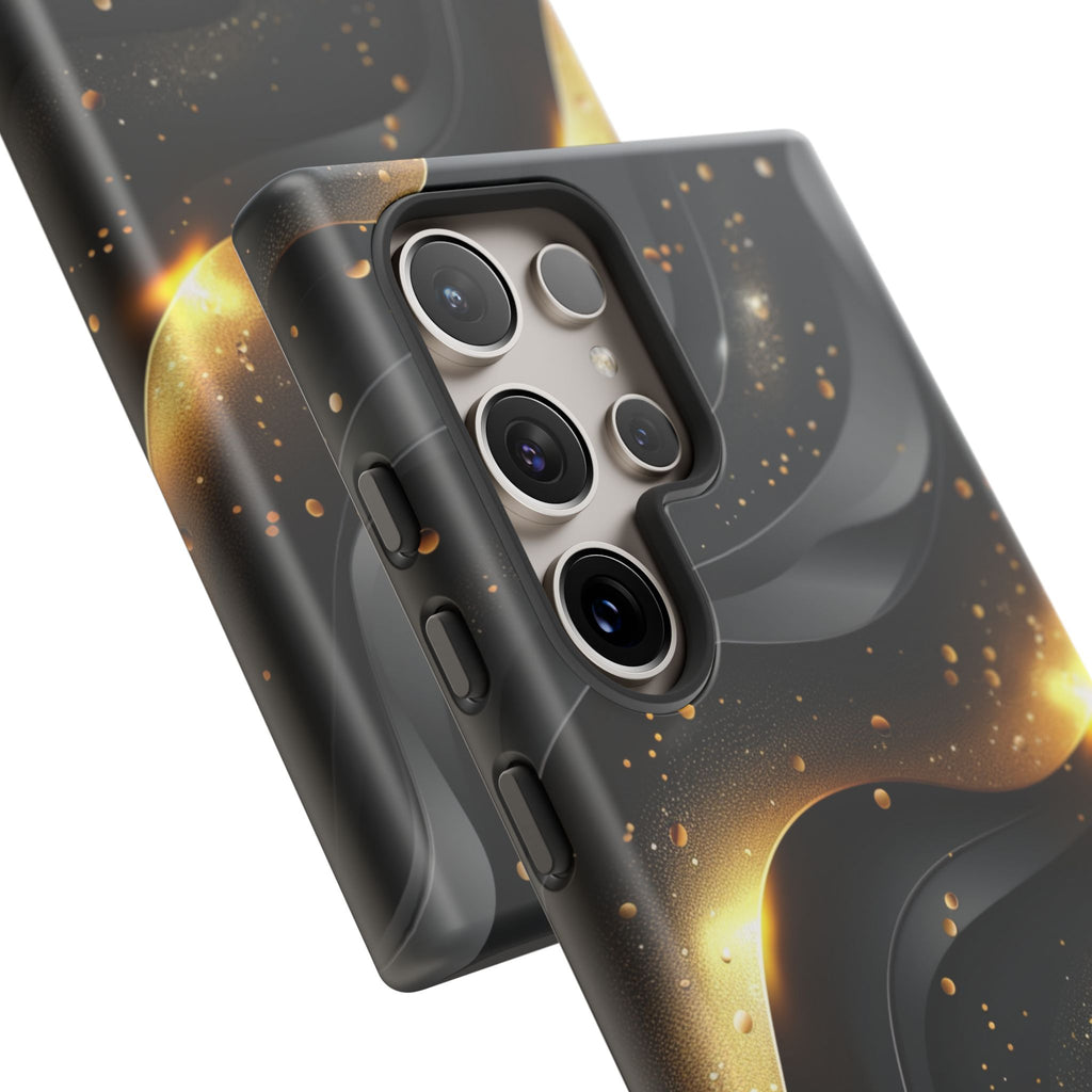 Black Gold Minimalist Waves Cover Phone Case