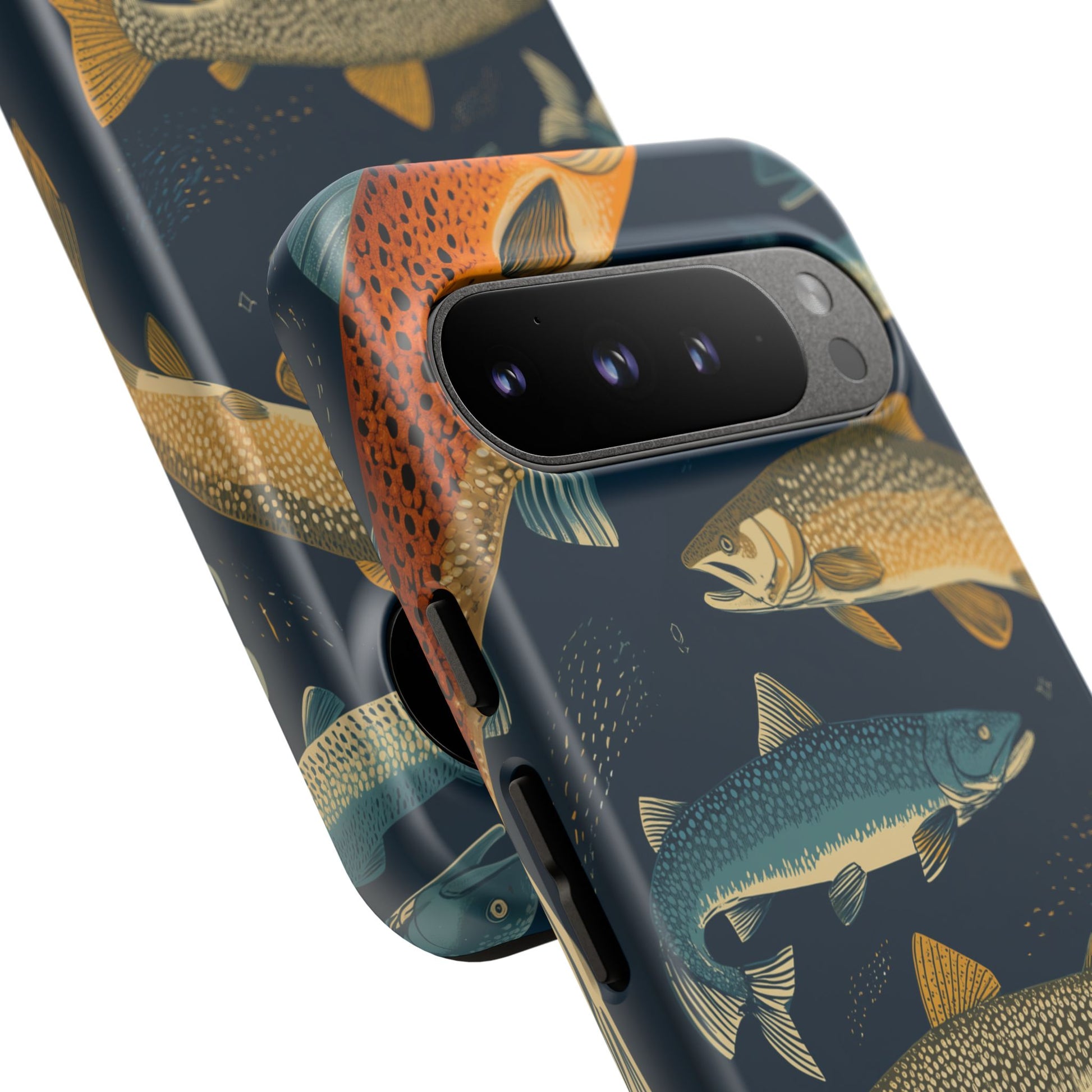 Abstract Fish Salmon Fishing Pattern