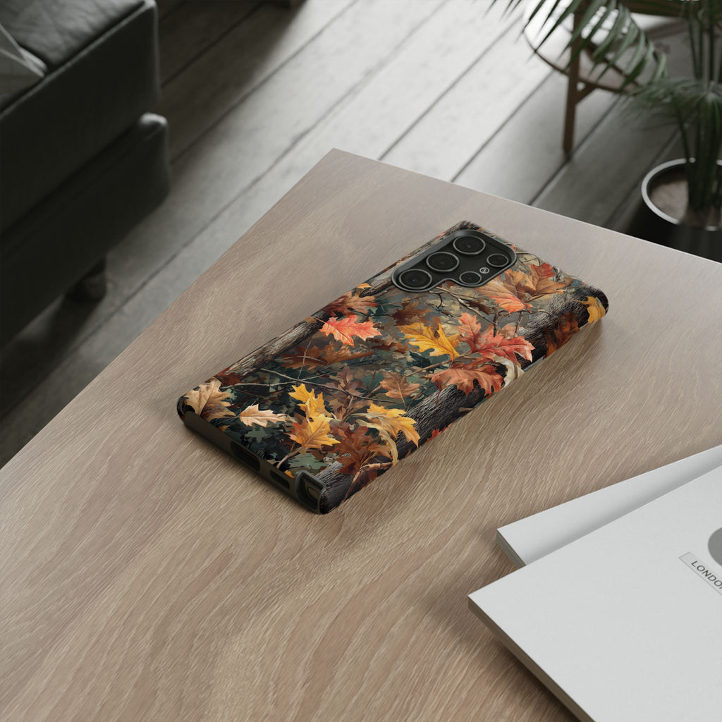 Autumn Forest Camouflage Orange Brown Leaves