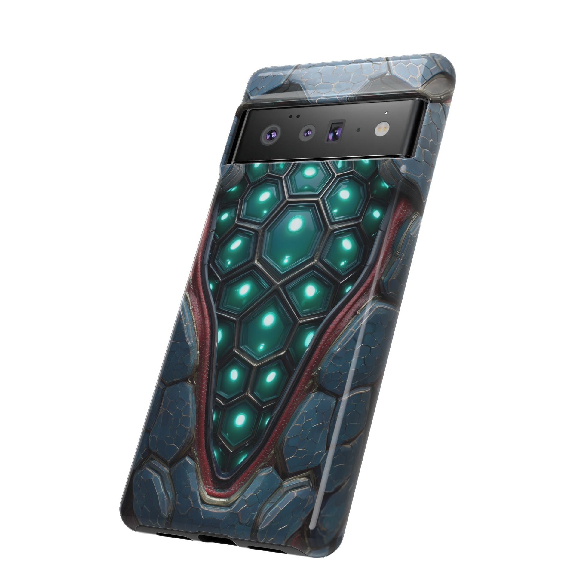 Alien Tech Hex Teal Gray Armor