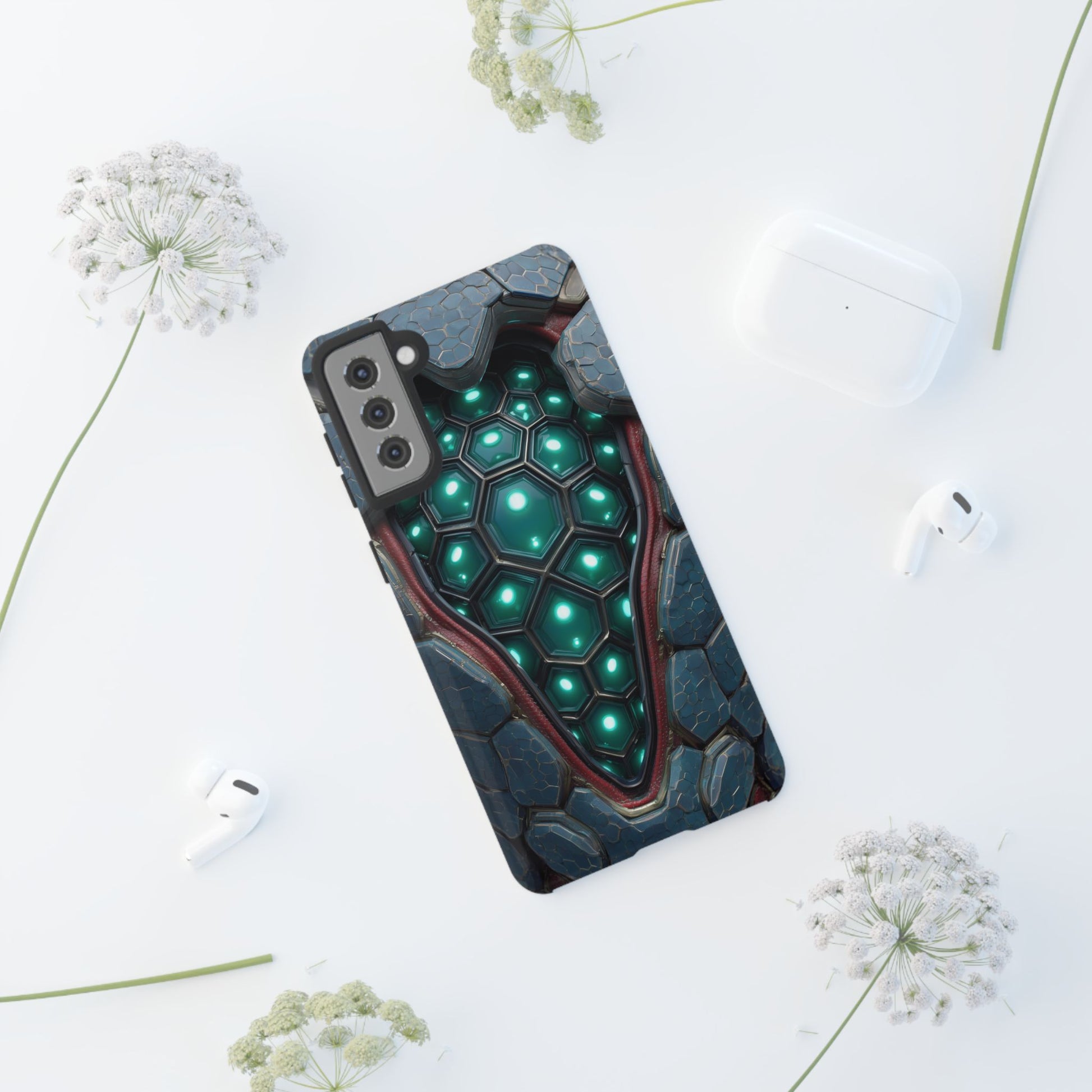 Alien Tech Hex Teal Gray Armor