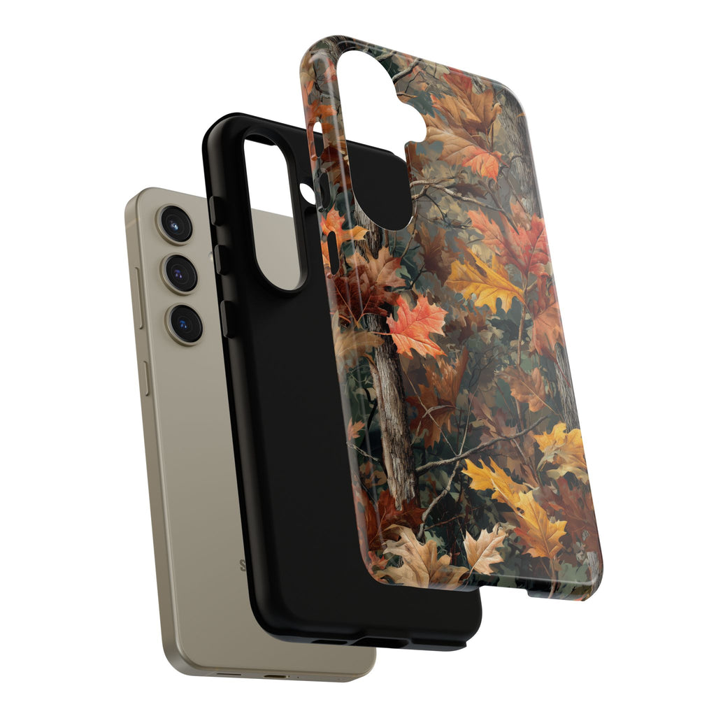 Autumn Forest Camouflage Orange Brown Leaves