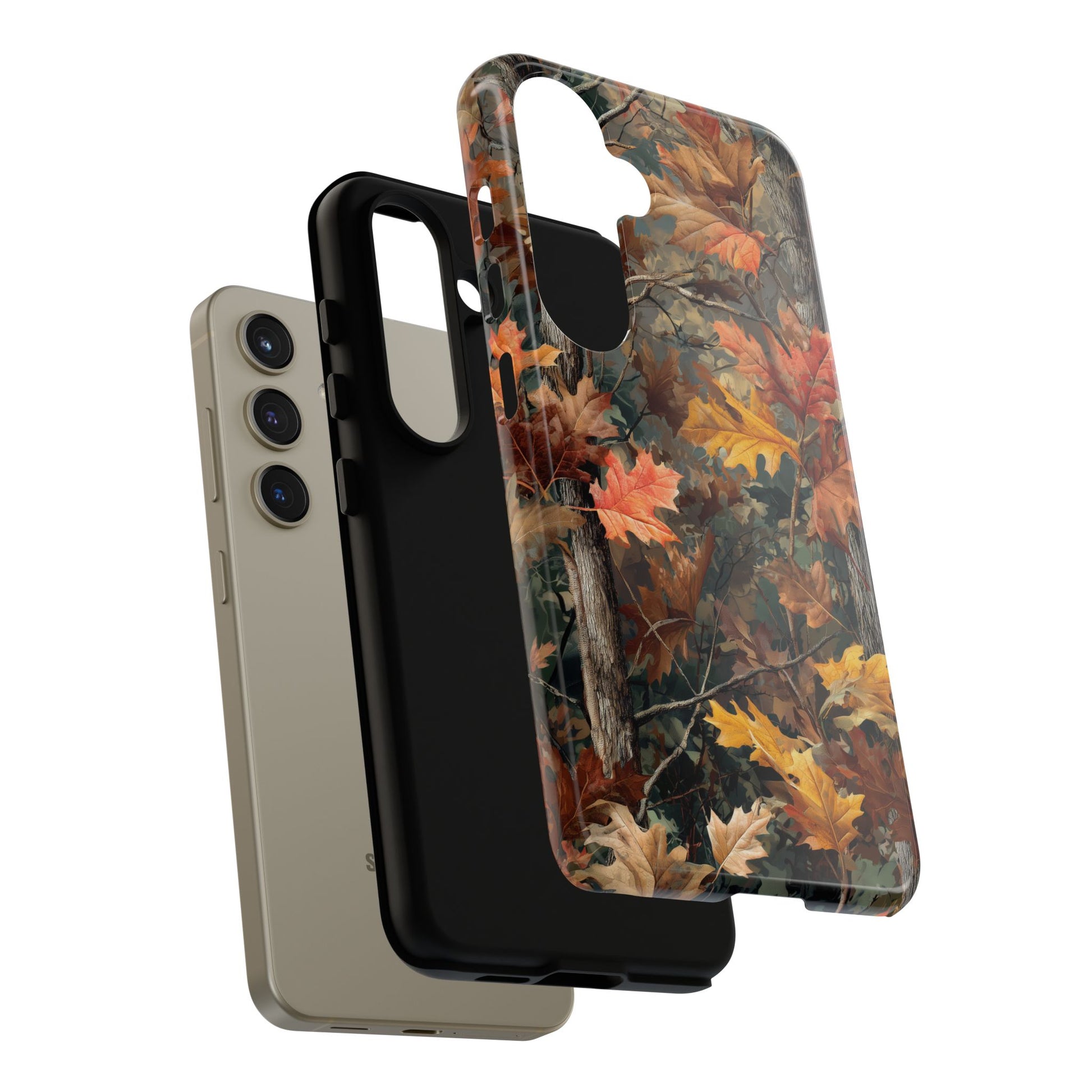 Autumn Forest Camouflage Orange Brown Leaves