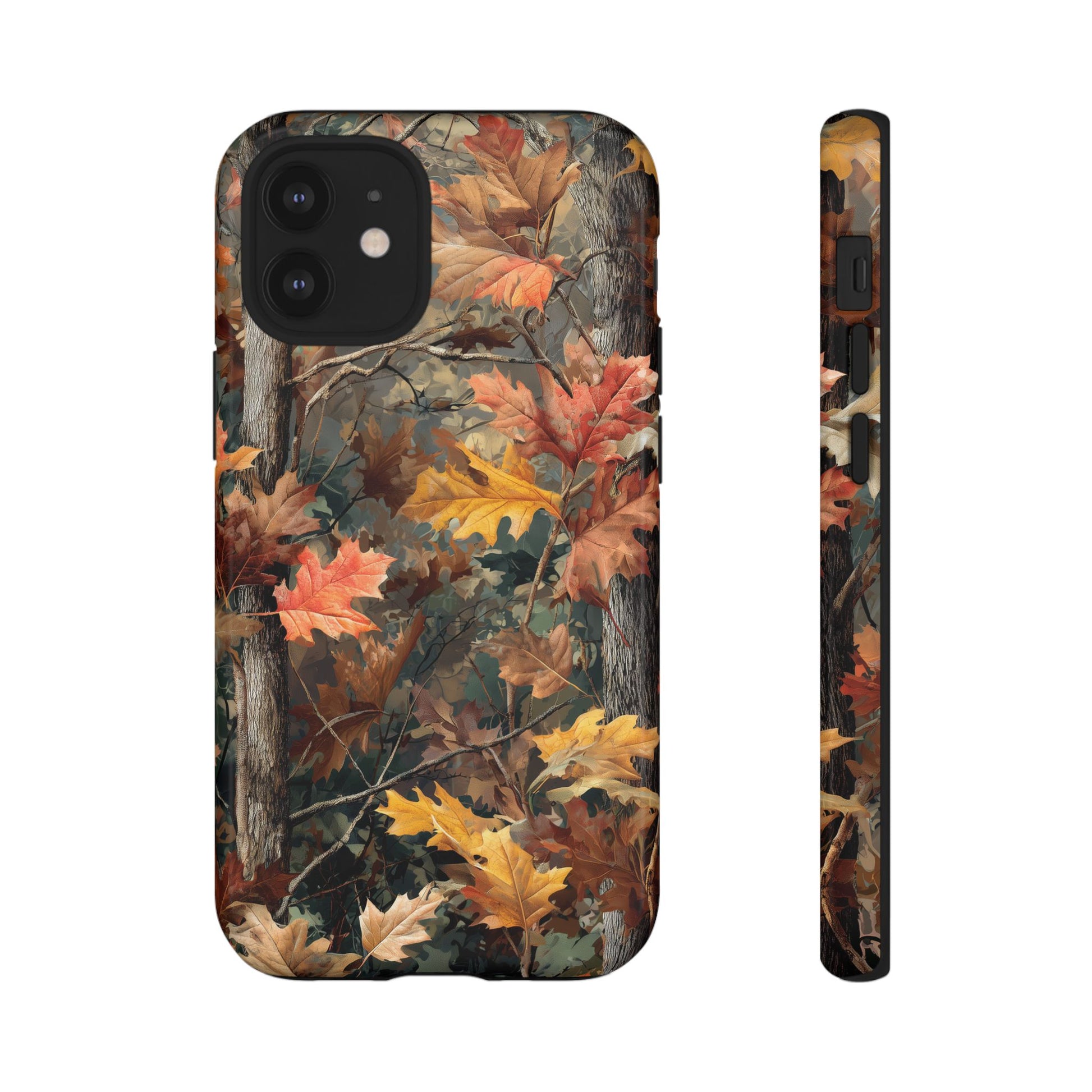 Autumn Forest Camouflage Orange Brown Leaves