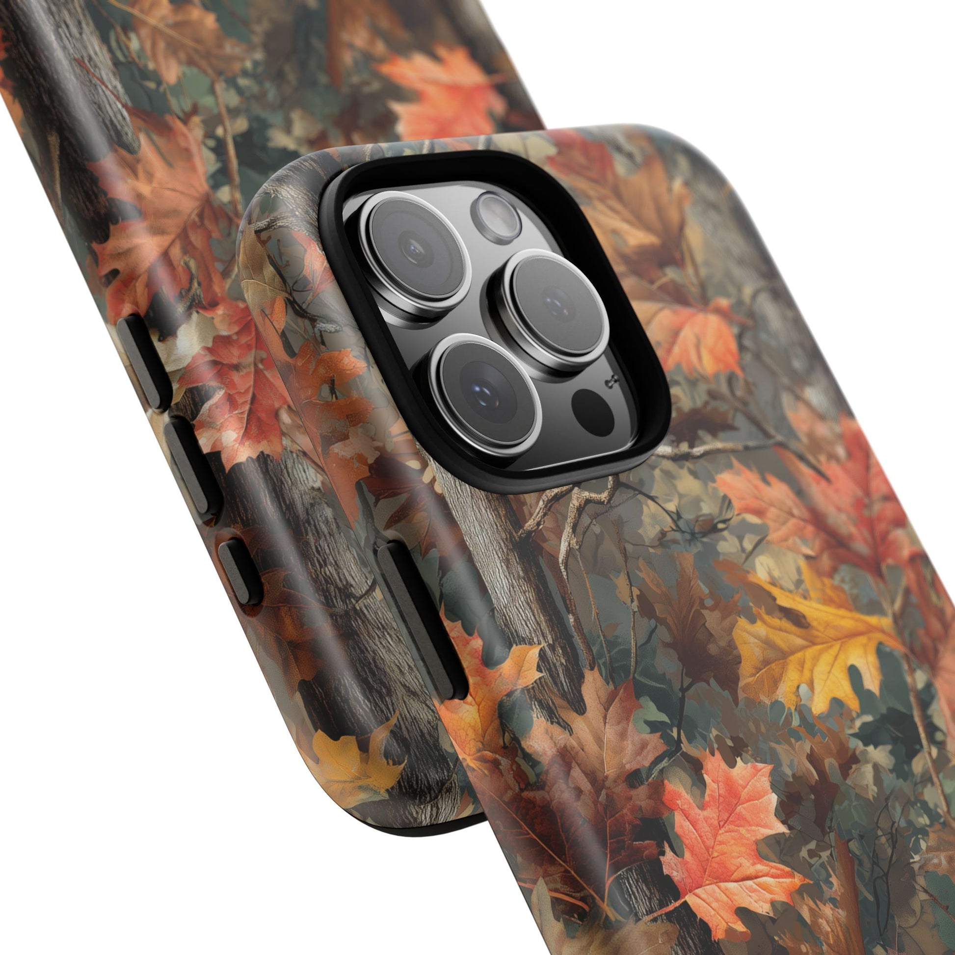 Autumn Forest Camouflage Orange Brown Leaves