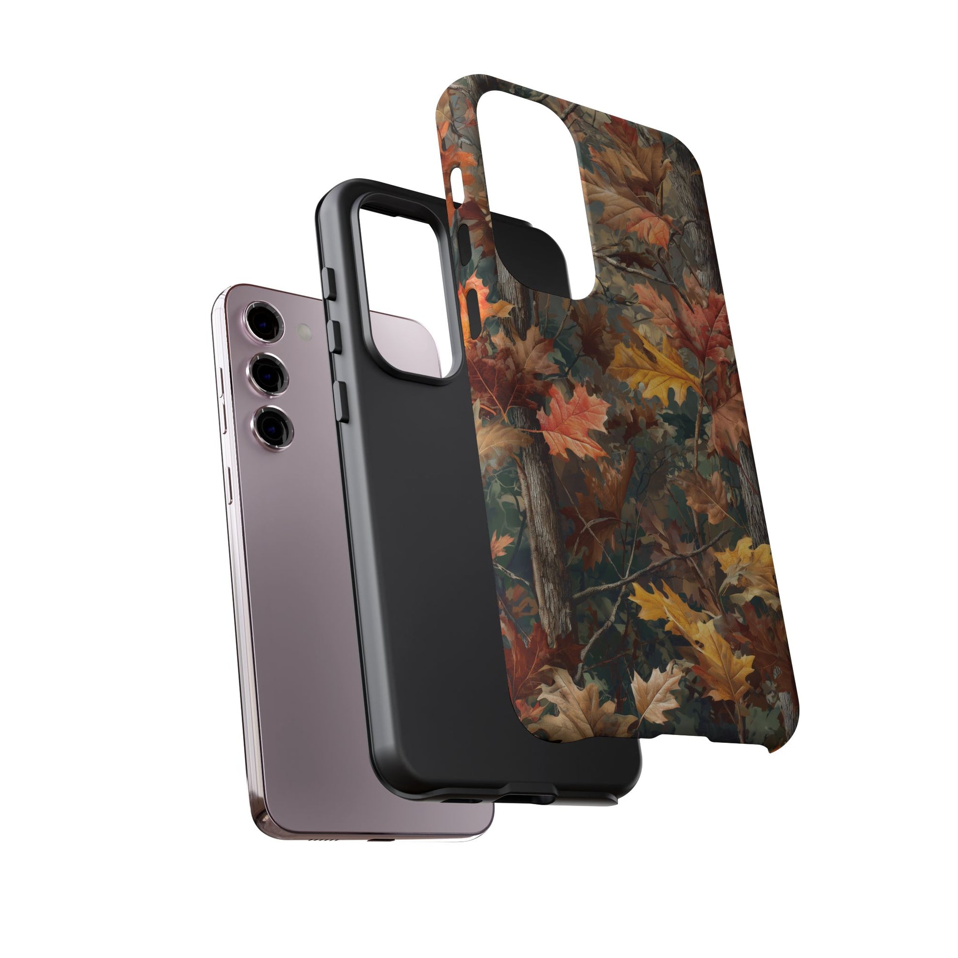 Autumn Forest Camouflage Orange Brown Leaves