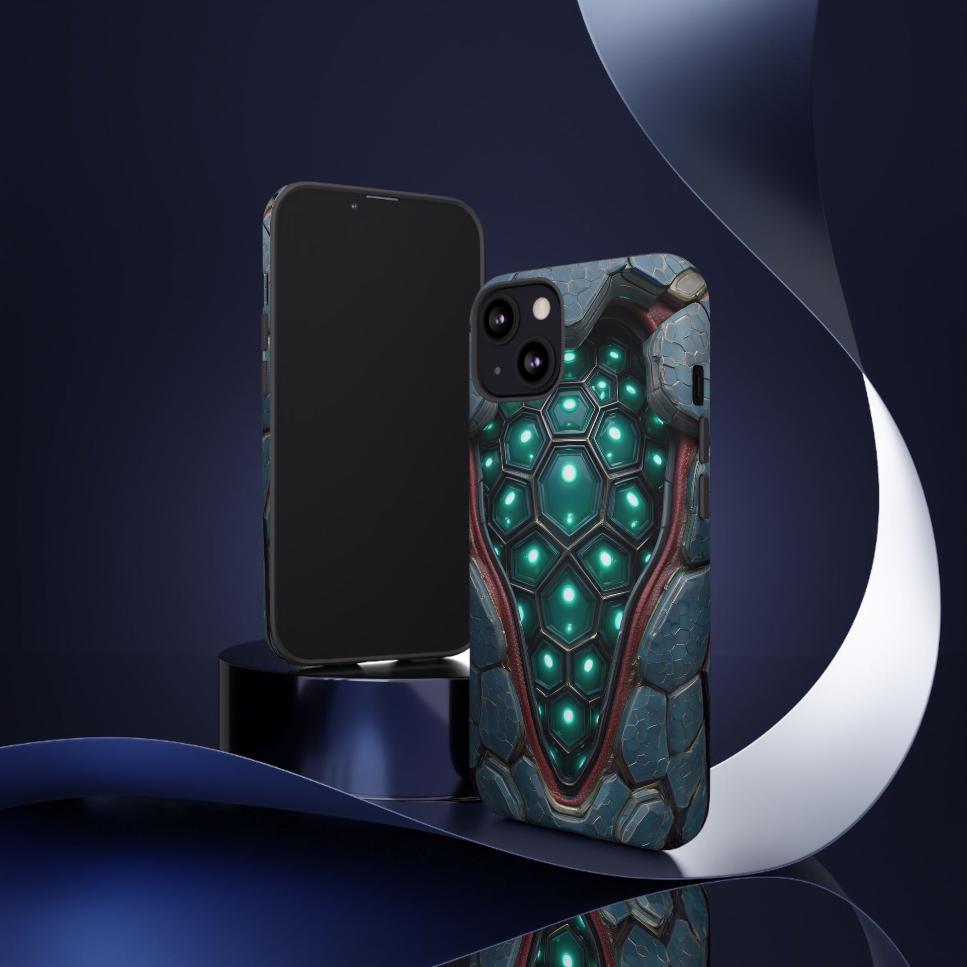 Alien Tech Hex Teal Gray Armor