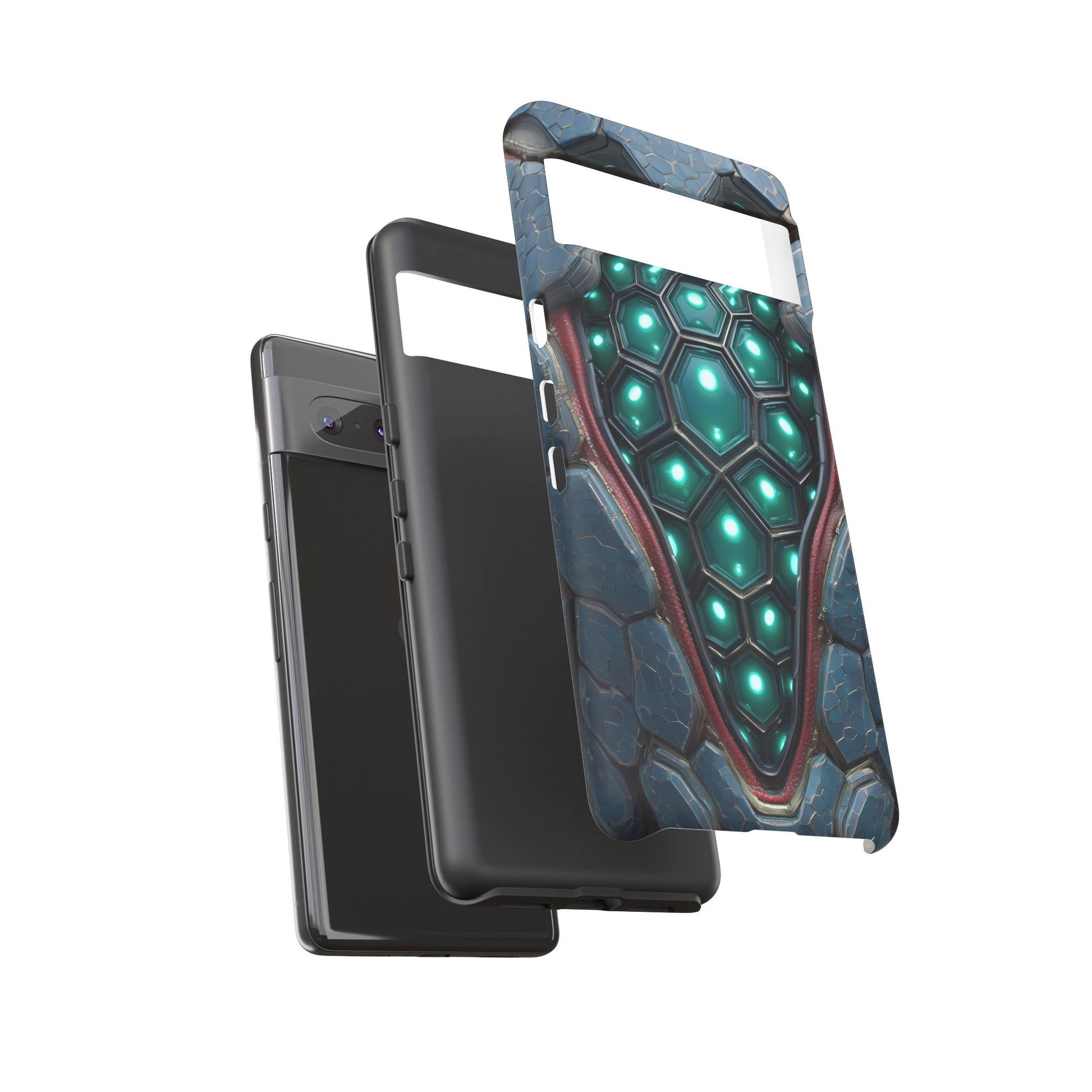 Alien Tech Hex Teal Gray Armor