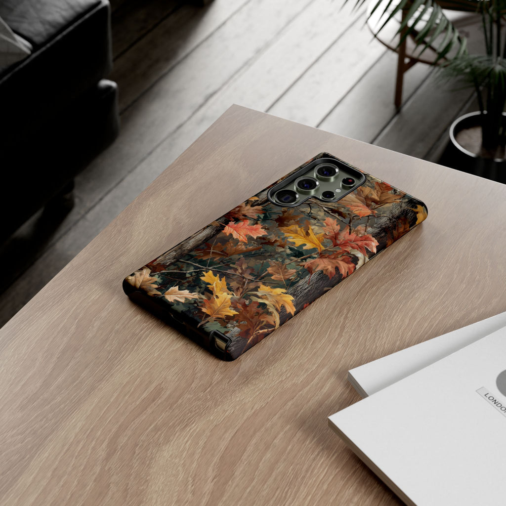 Autumn Forest Camouflage Orange Brown Leaves