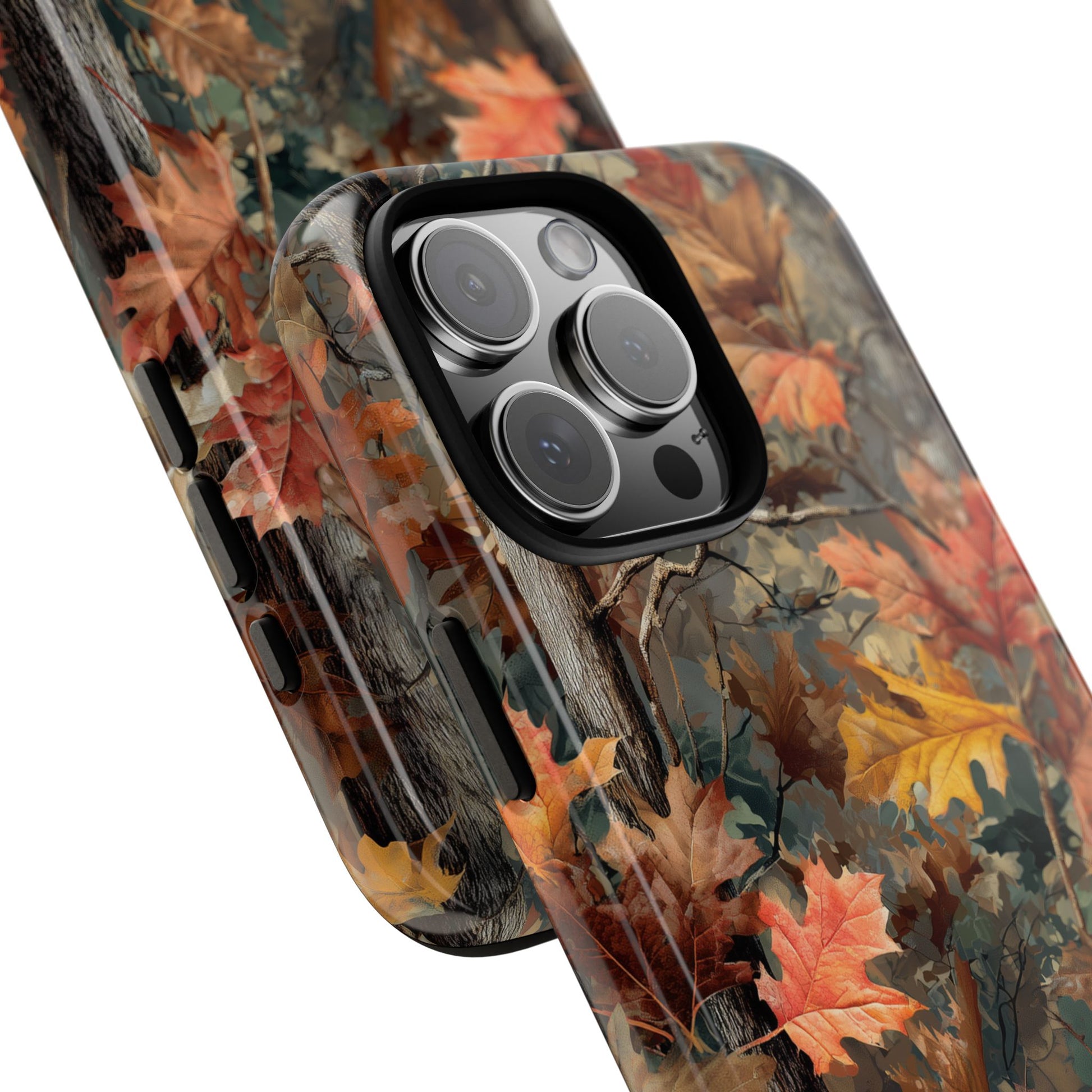 Autumn Forest Camouflage Orange Brown Leaves