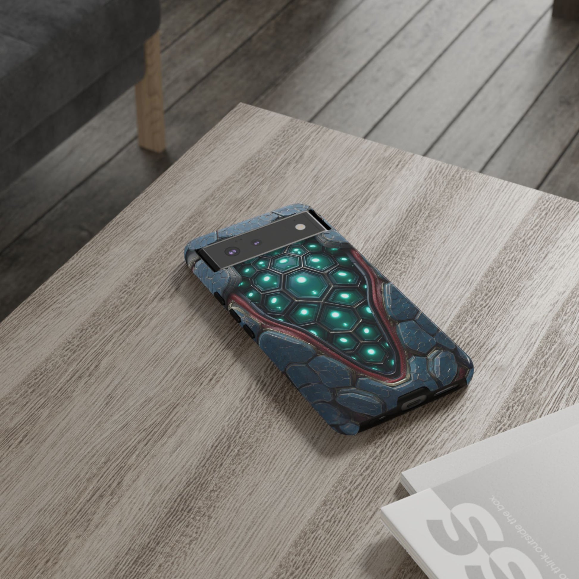 Alien Tech Hex Teal Gray Armor