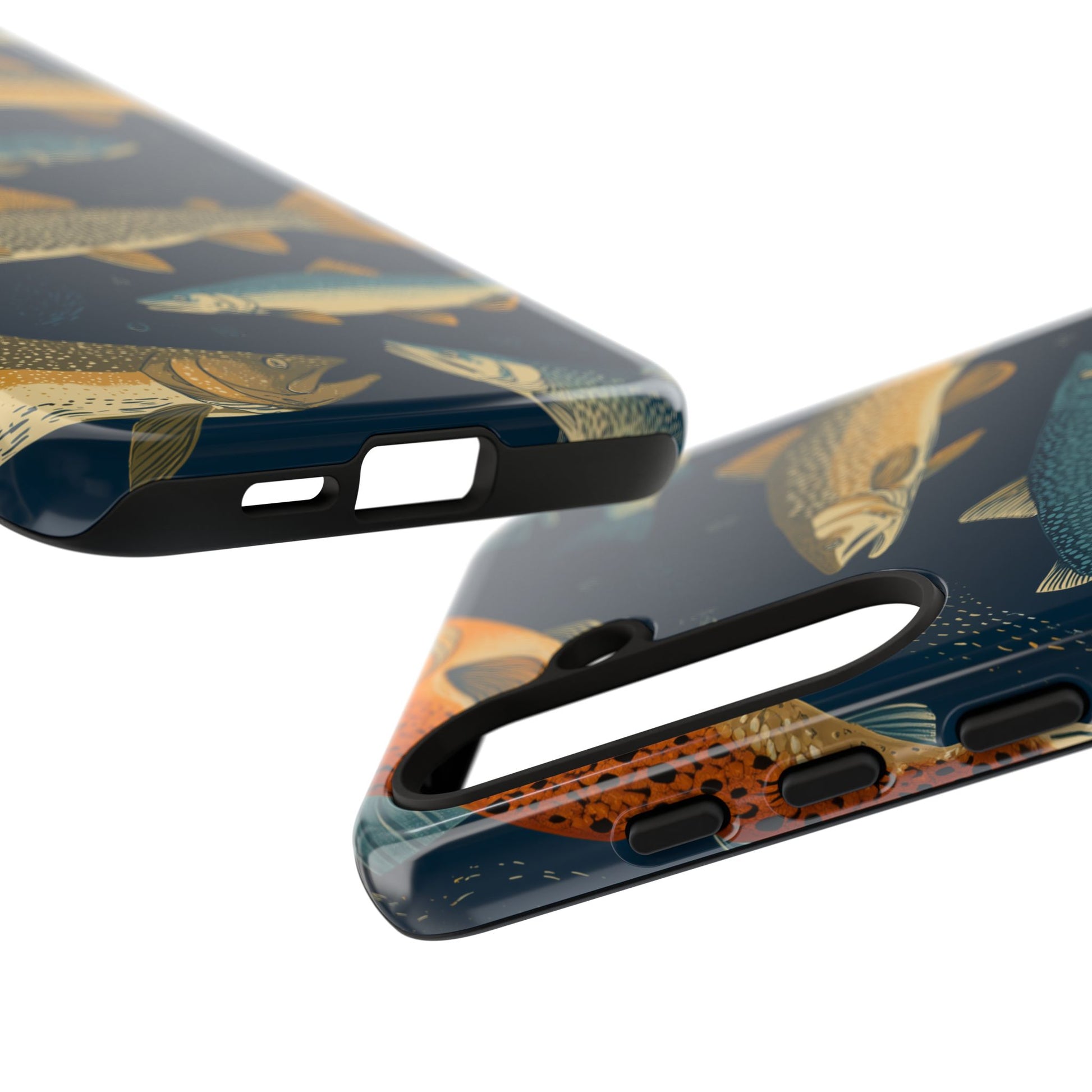 Abstract Fish Salmon Fishing Pattern