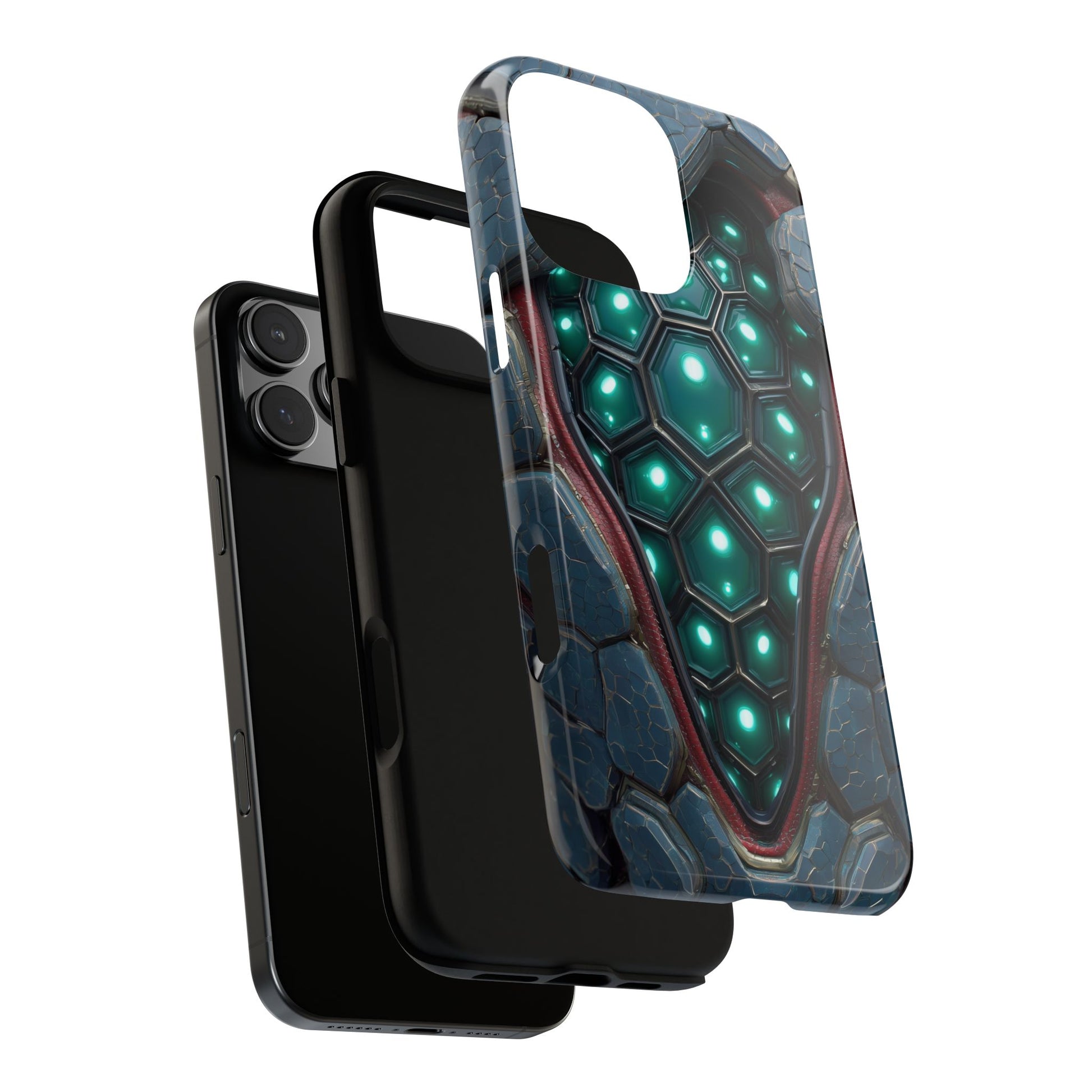 Alien Tech Hex Teal Gray Armor