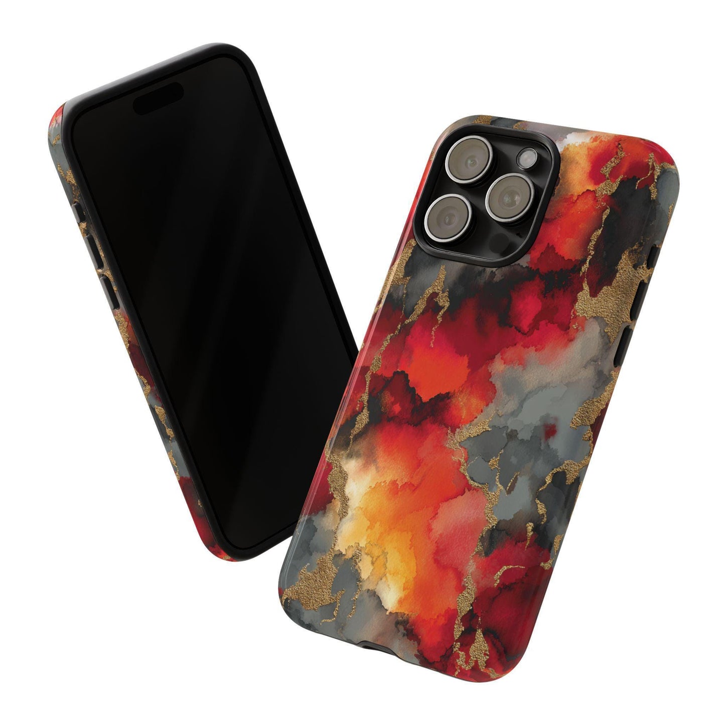 Molten Flame Abstract Marble