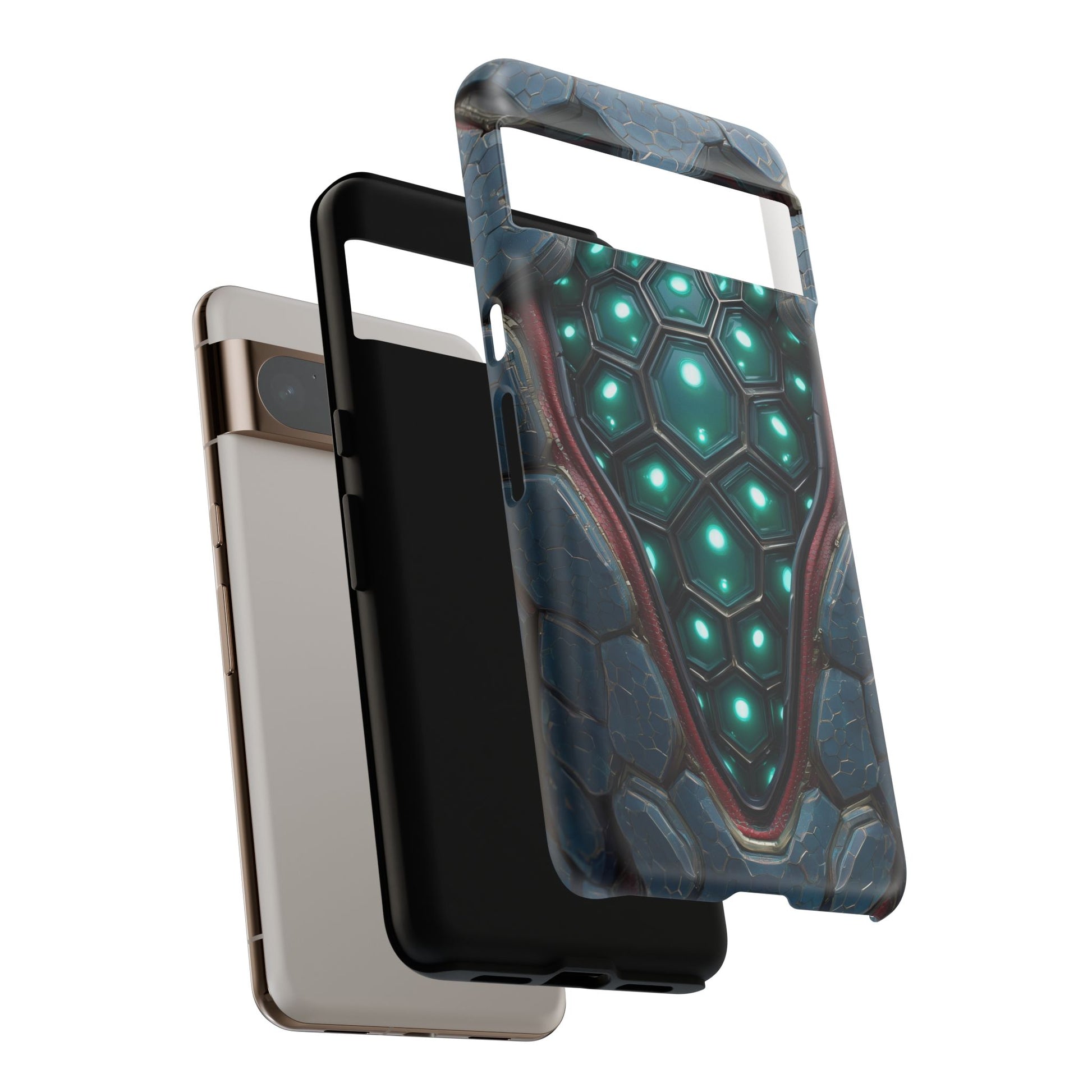 Alien Tech Hex Teal Gray Armor