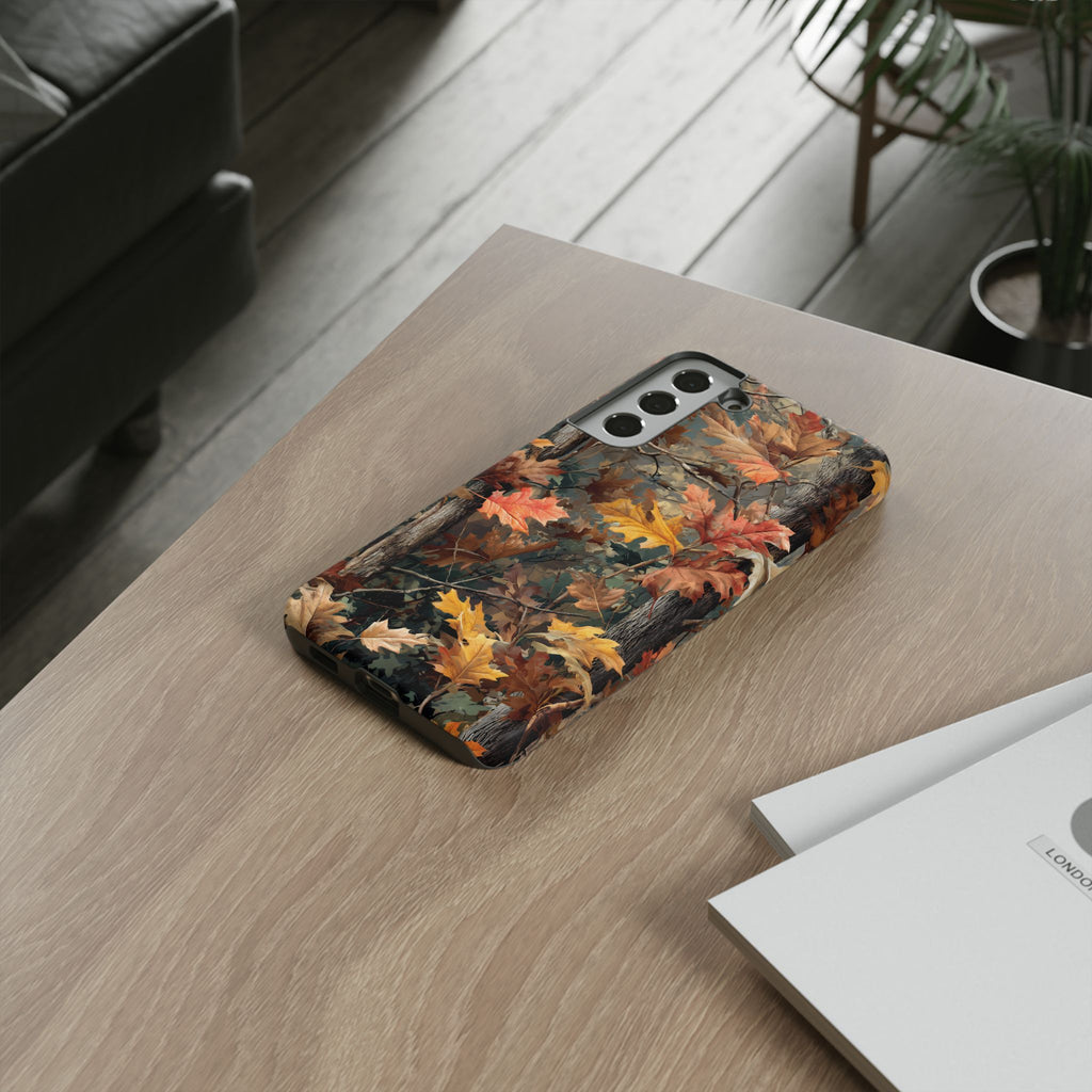 Autumn Forest Camouflage Orange Brown Leaves