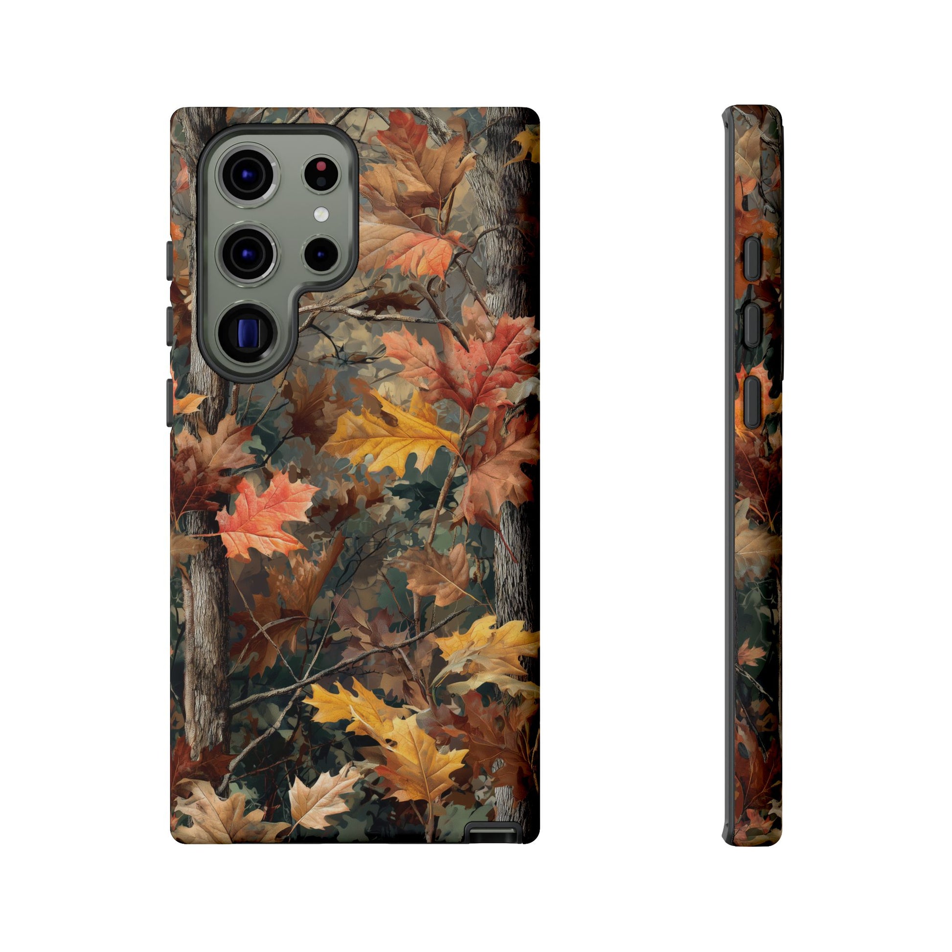Autumn Forest Camouflage Orange Brown Leaves