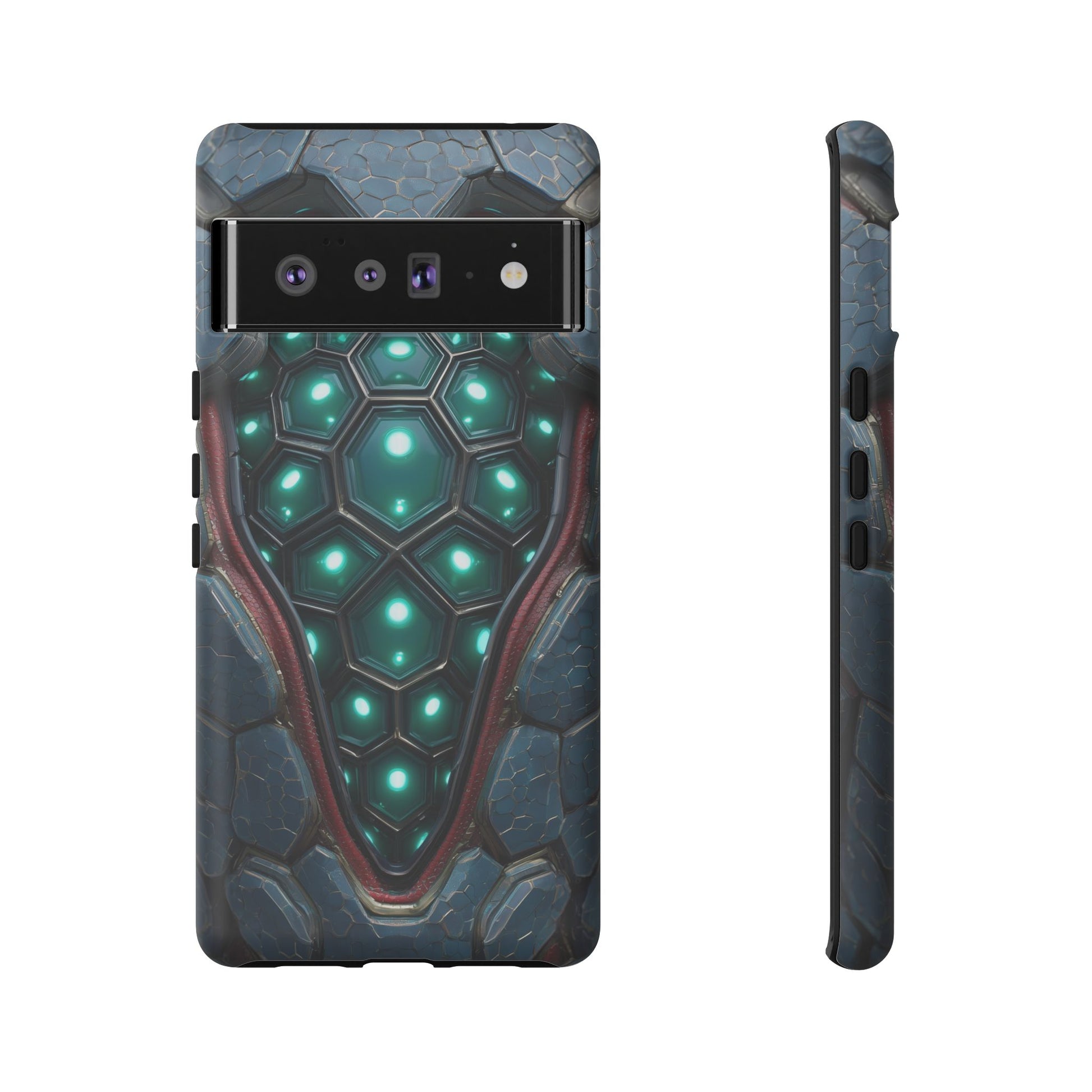 Alien Tech Hex Teal Gray Armor