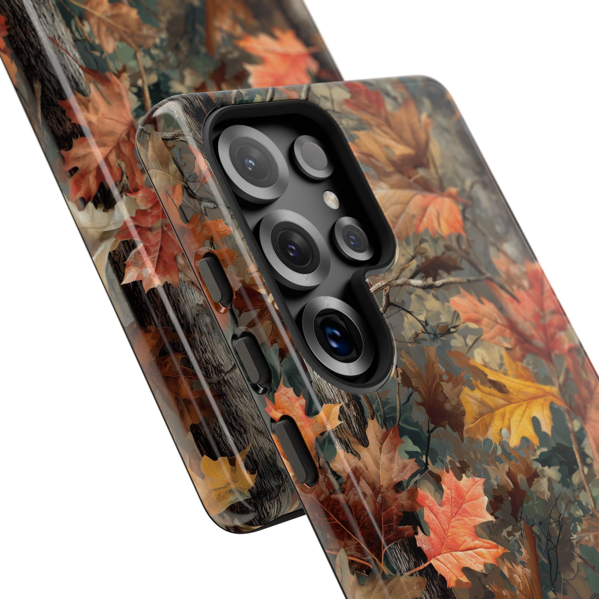 Autumn Forest Camouflage Orange Brown Leaves