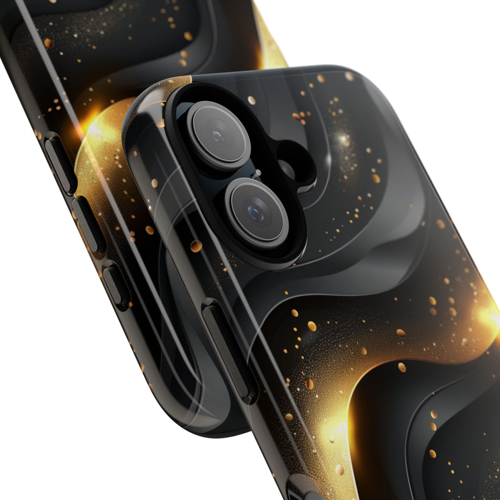 Black Gold Minimalist Waves Cover Phone Case