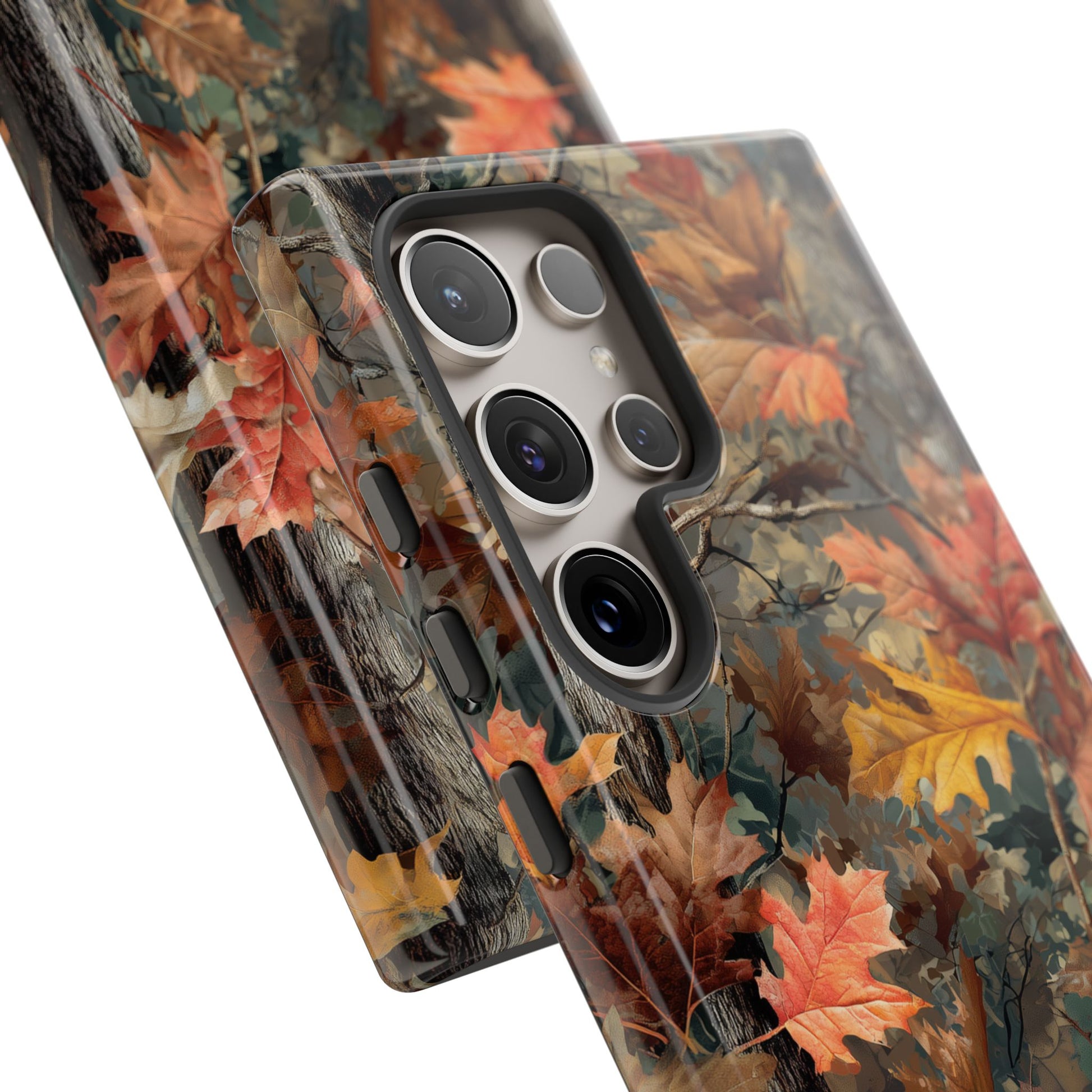 Autumn Forest Camouflage Orange Brown Leaves