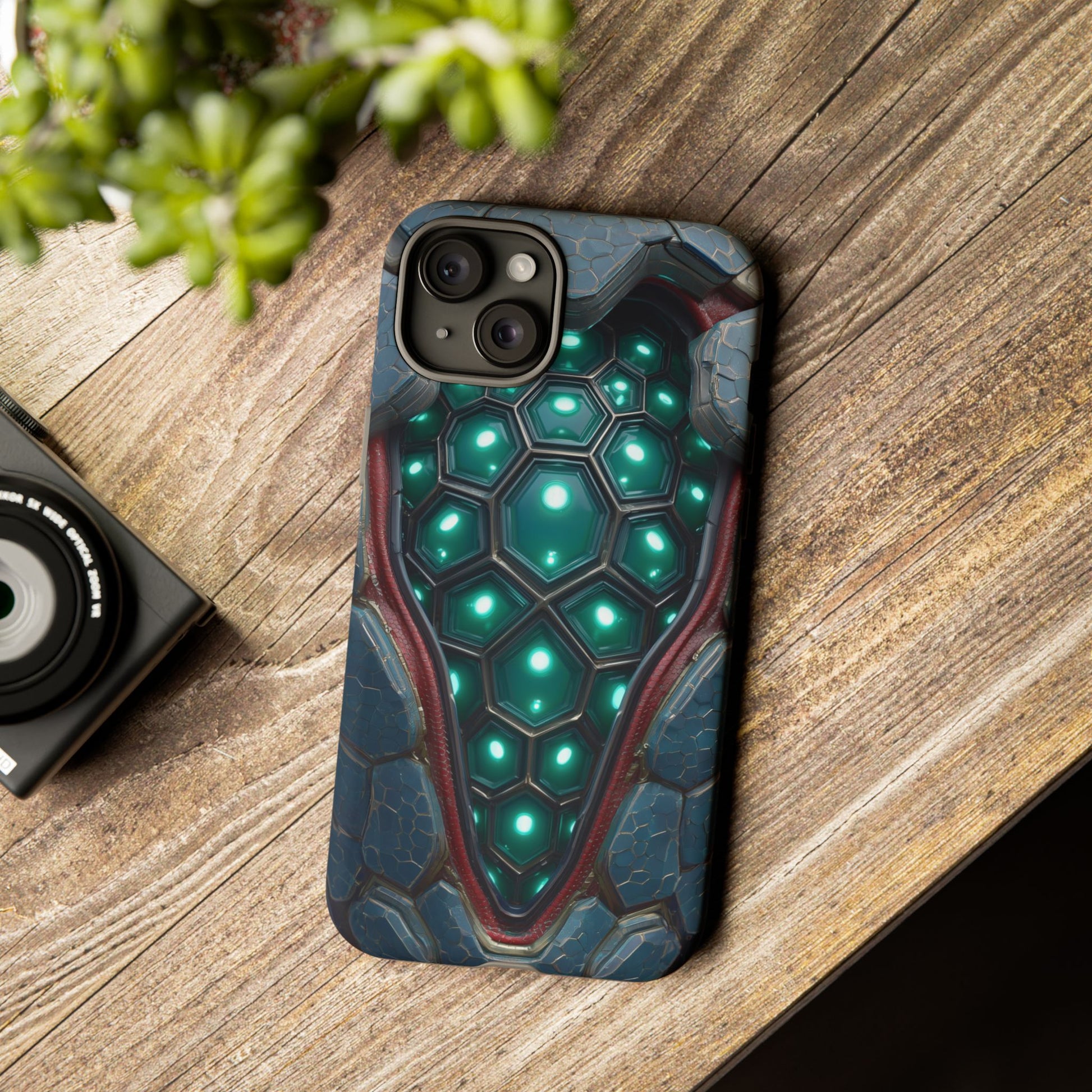 Alien Tech Hex Teal Gray Armor