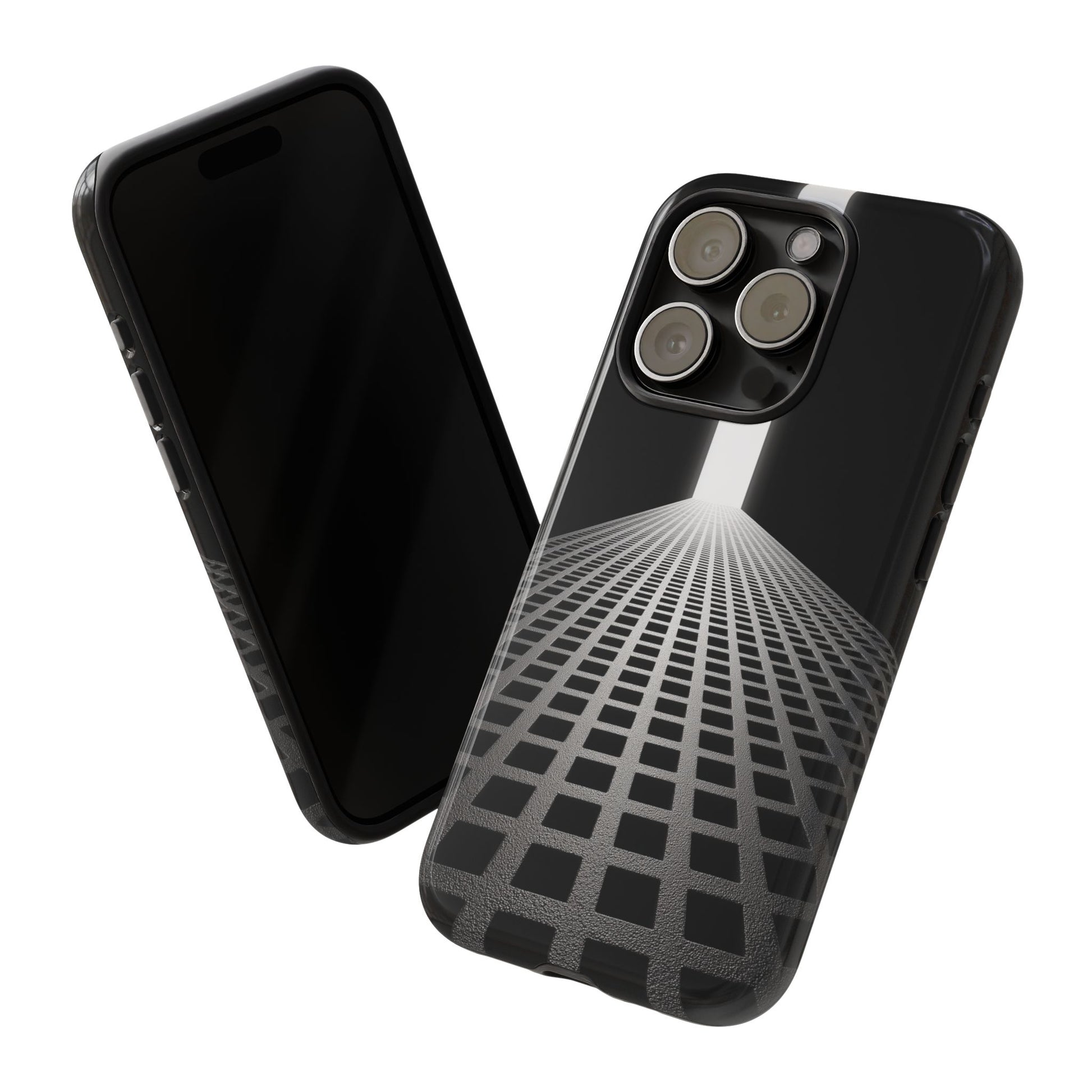 Black Gray Minimalist Grid Surreal Building Pathway