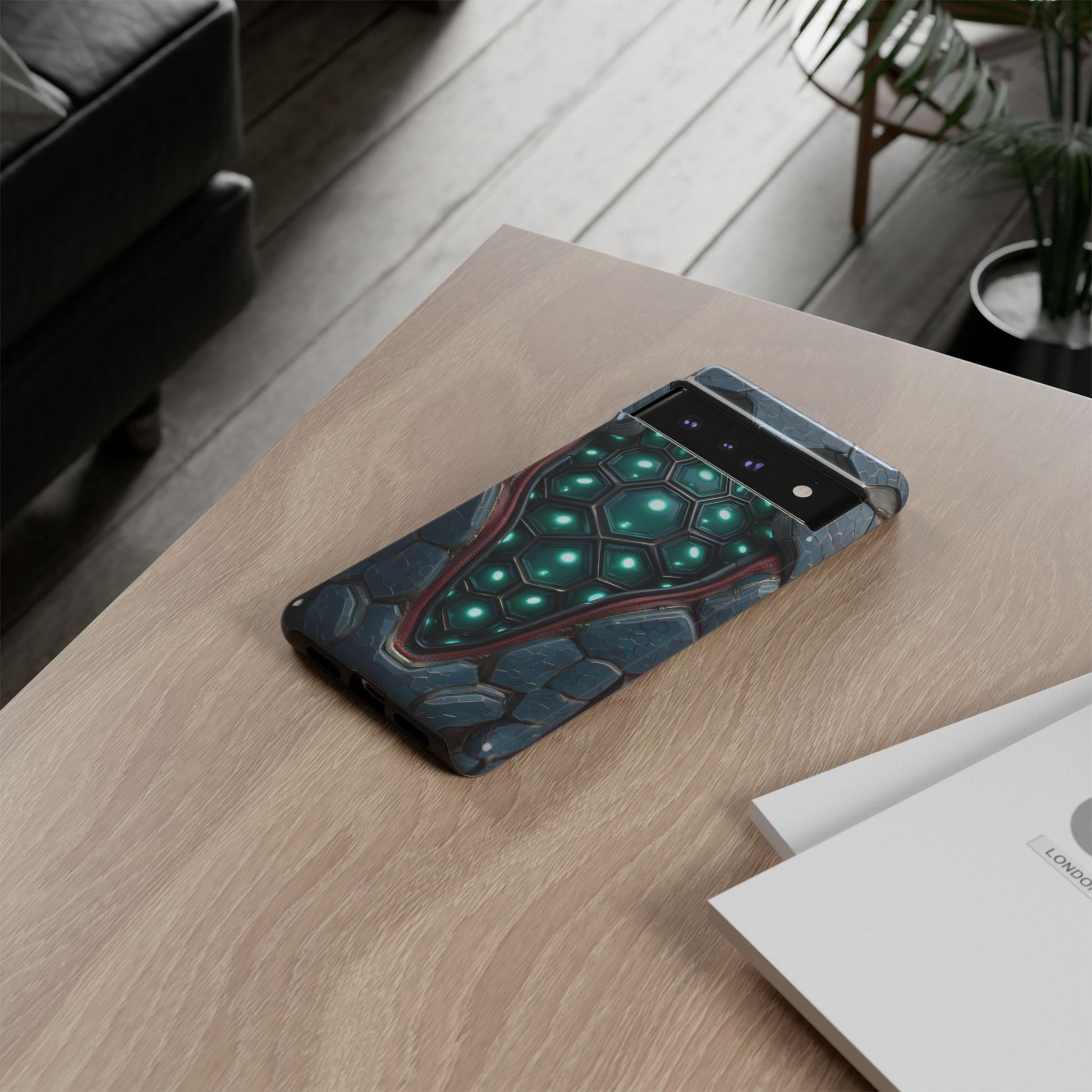 Alien Tech Hex Teal Gray Armor